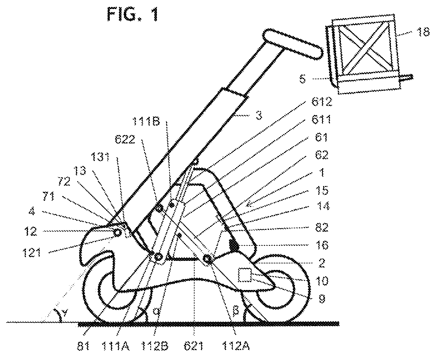 Patent US12325614 — Load-handling vehicle — Figure 1