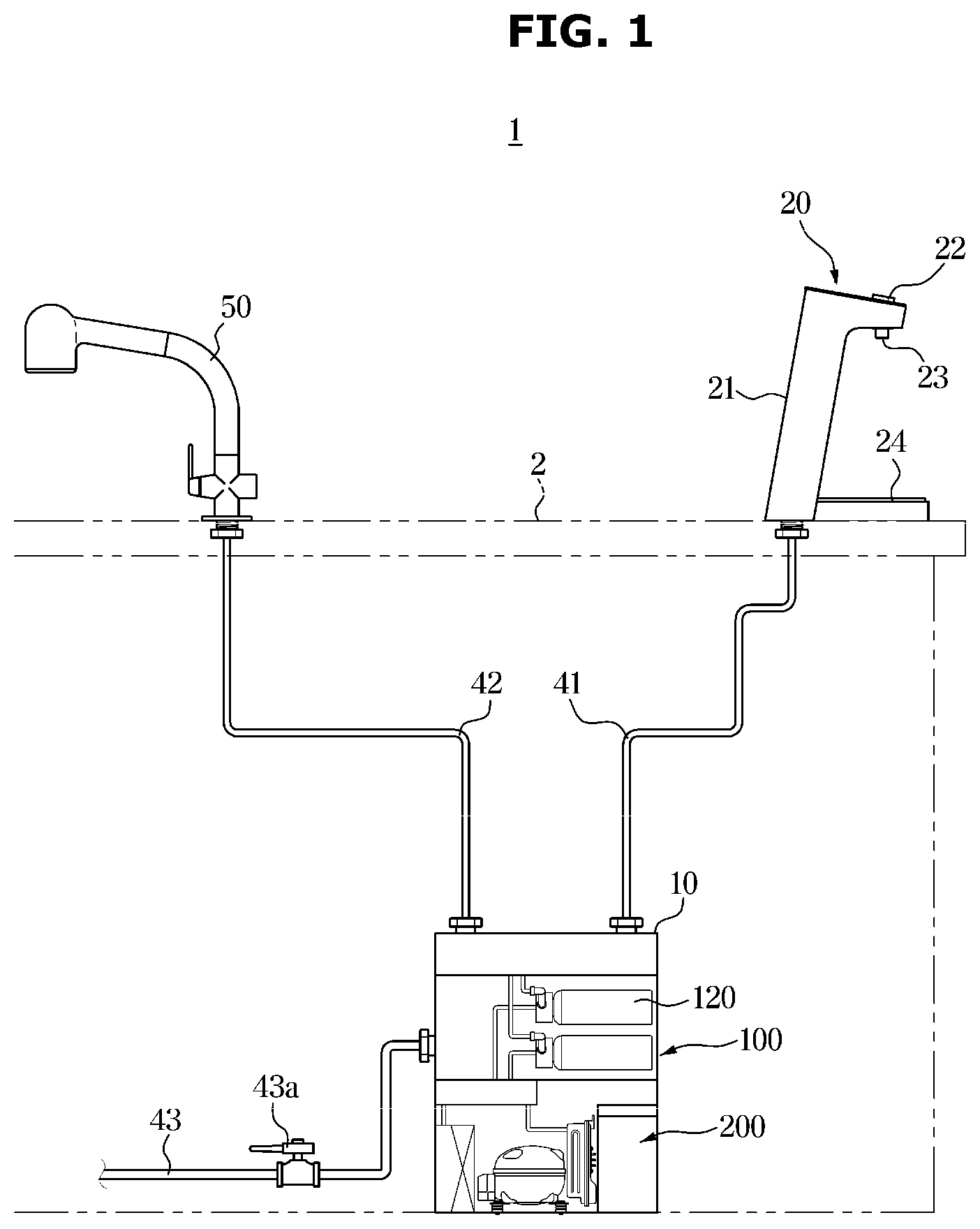 Patent US12325617 — Water purifier and method for controlling same — Figure 1