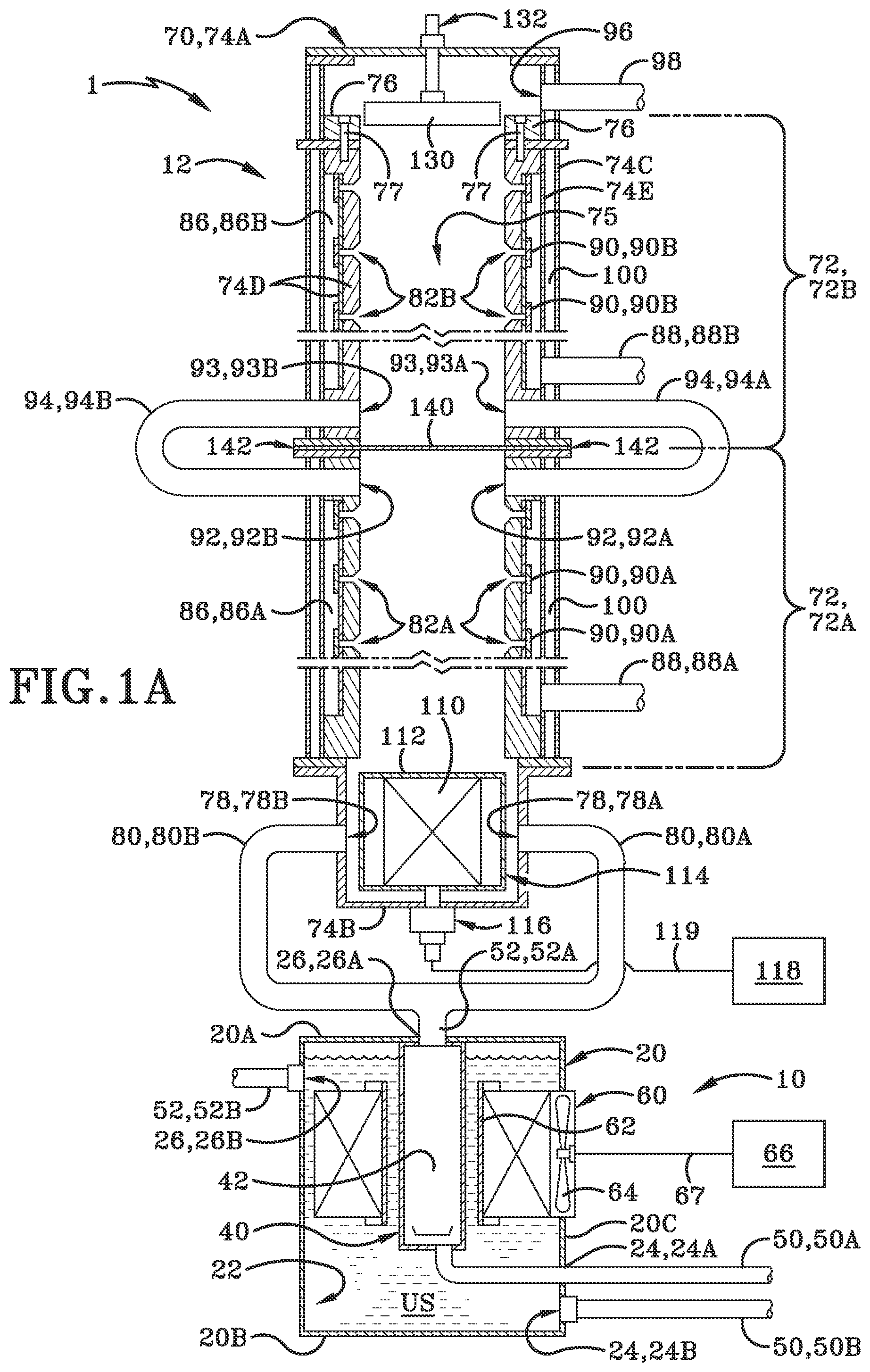 Patent US12325645 — Systems and methods for freshwater production and brine waste recovery — Figure 1