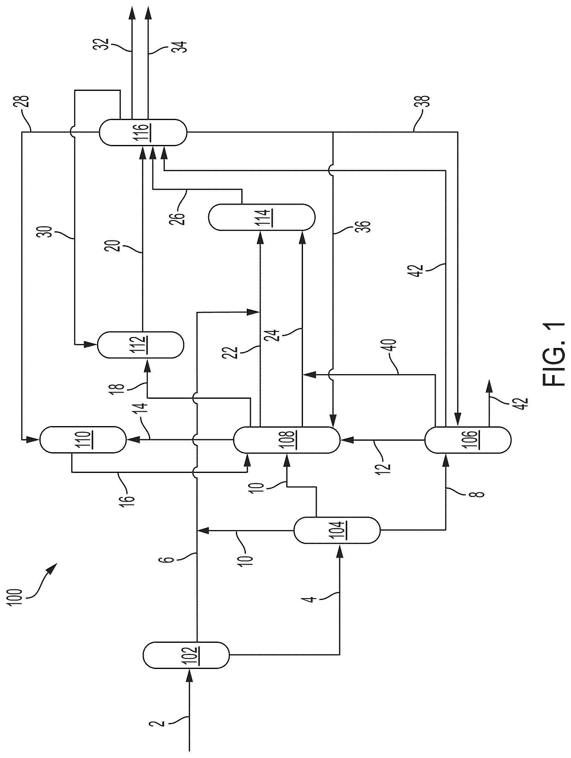 Patent US12325833 Figure 1 – Methods for processing a hydrocarbon oil feed stream utilizing a delayed coker and steam enhanced catalytic cracker