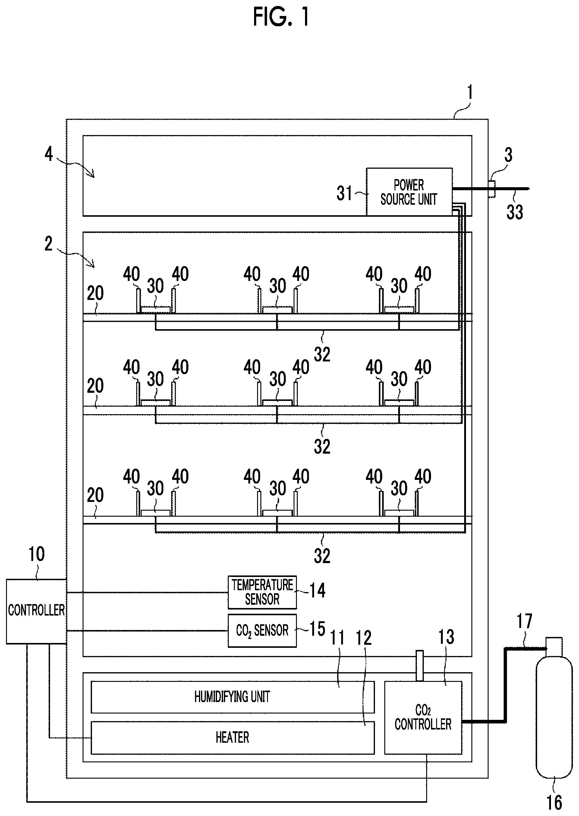 Patent US12325845 — Incubator and method of operating microfluidic device — Figure 1