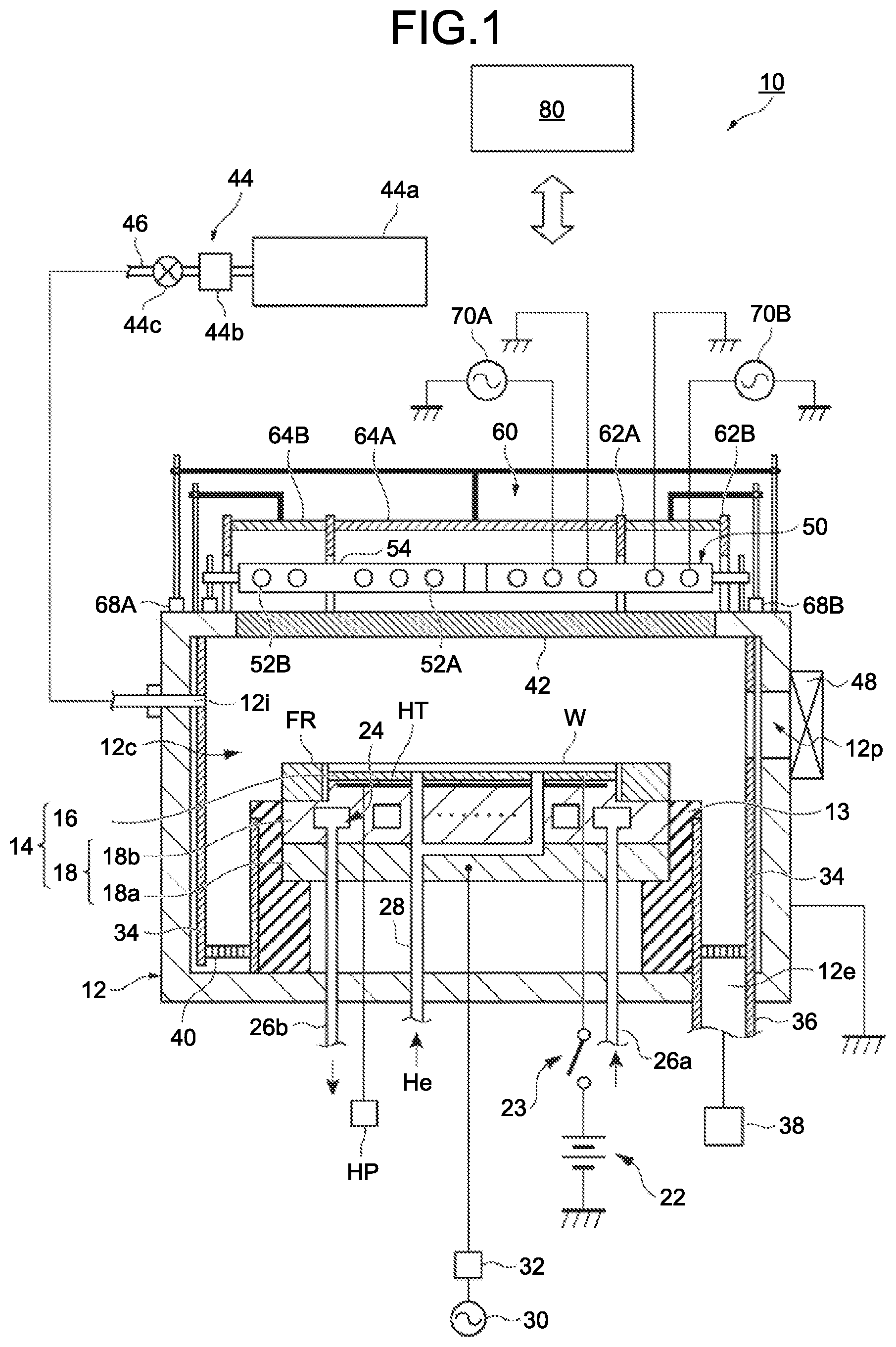 Patent US12325919 — Apparatus for processing substrate — Figure 1