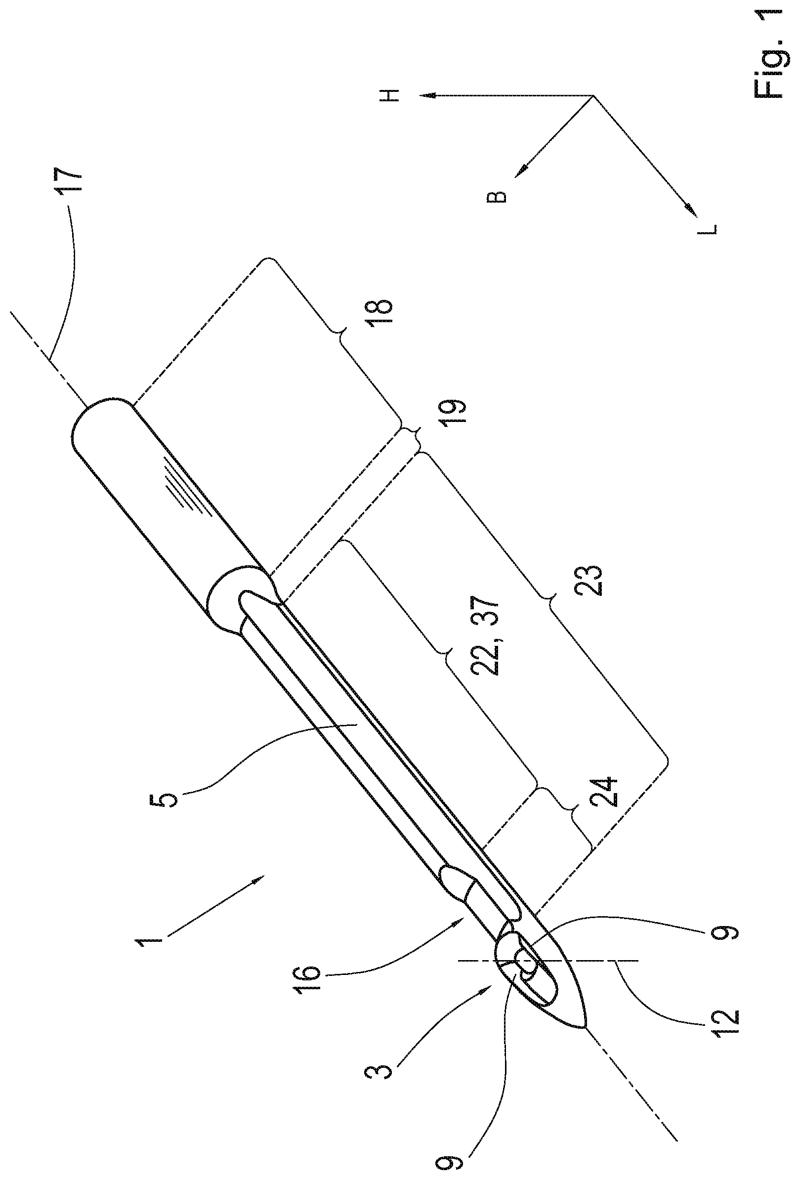 Patent US12325940 — Sewing machine needle having a recess — Figure 1