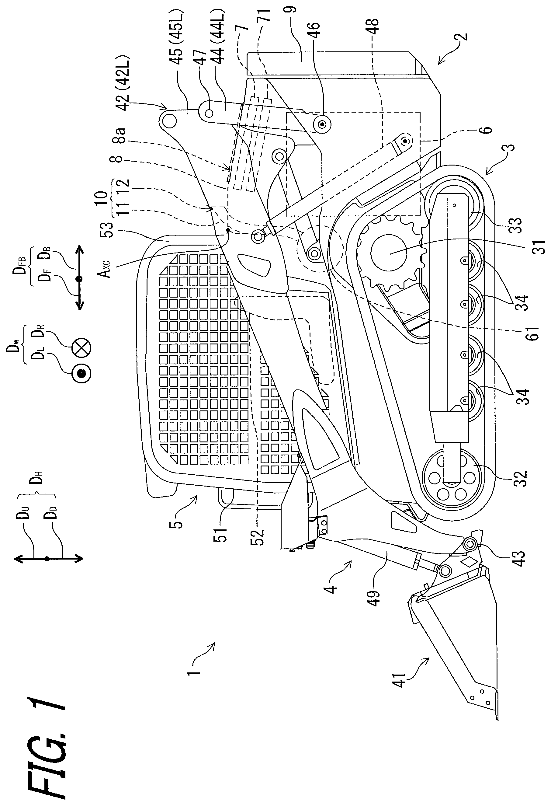Patent US12325973 — Work vehicle — Figure 1