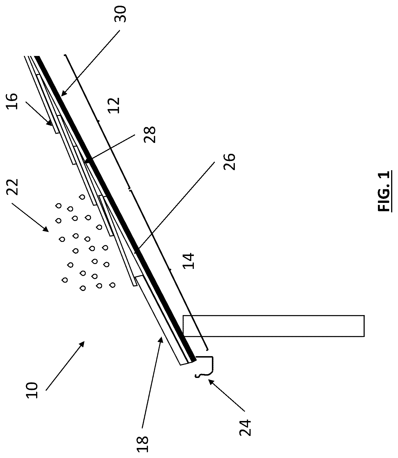 Patent US12325997 — Steep slope roofing system — Figure 1