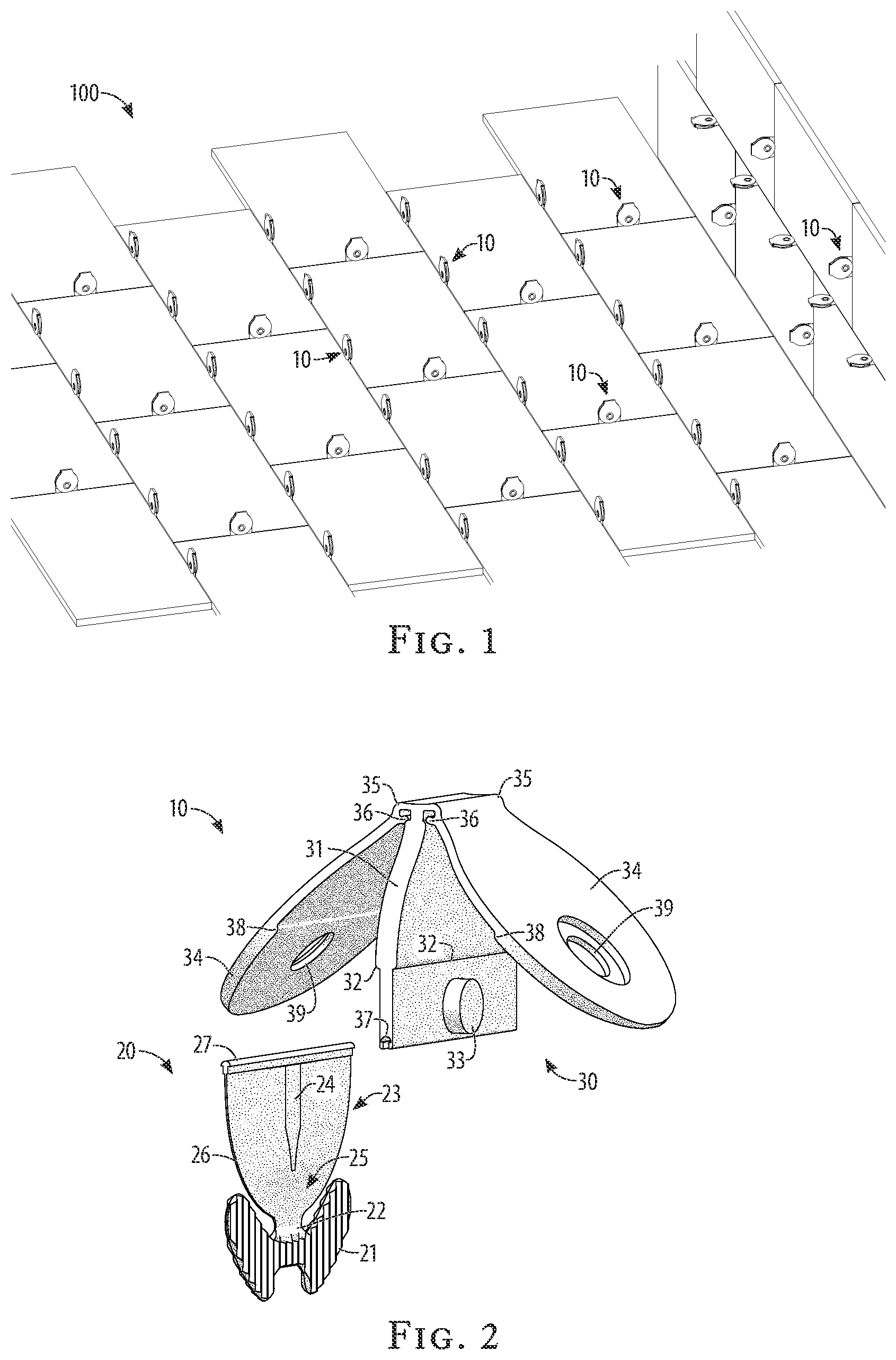 Patent US12326004 — Tile-setting snap-clip lippage control — Figure 1