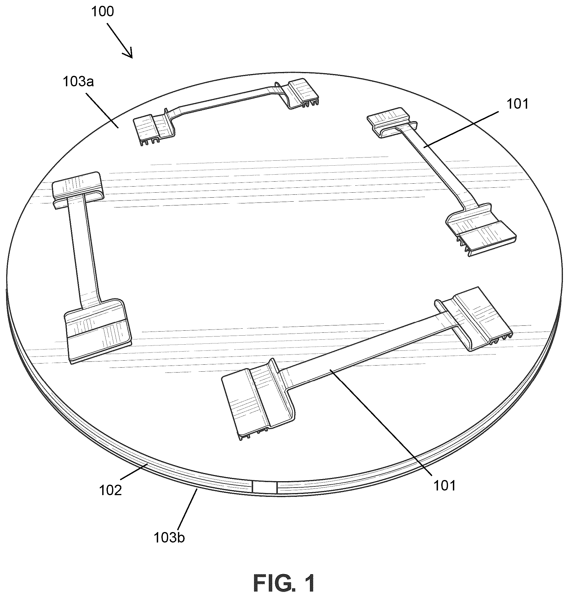 Patent US12326005 — Layered disc systems for power troweling — Figure 1