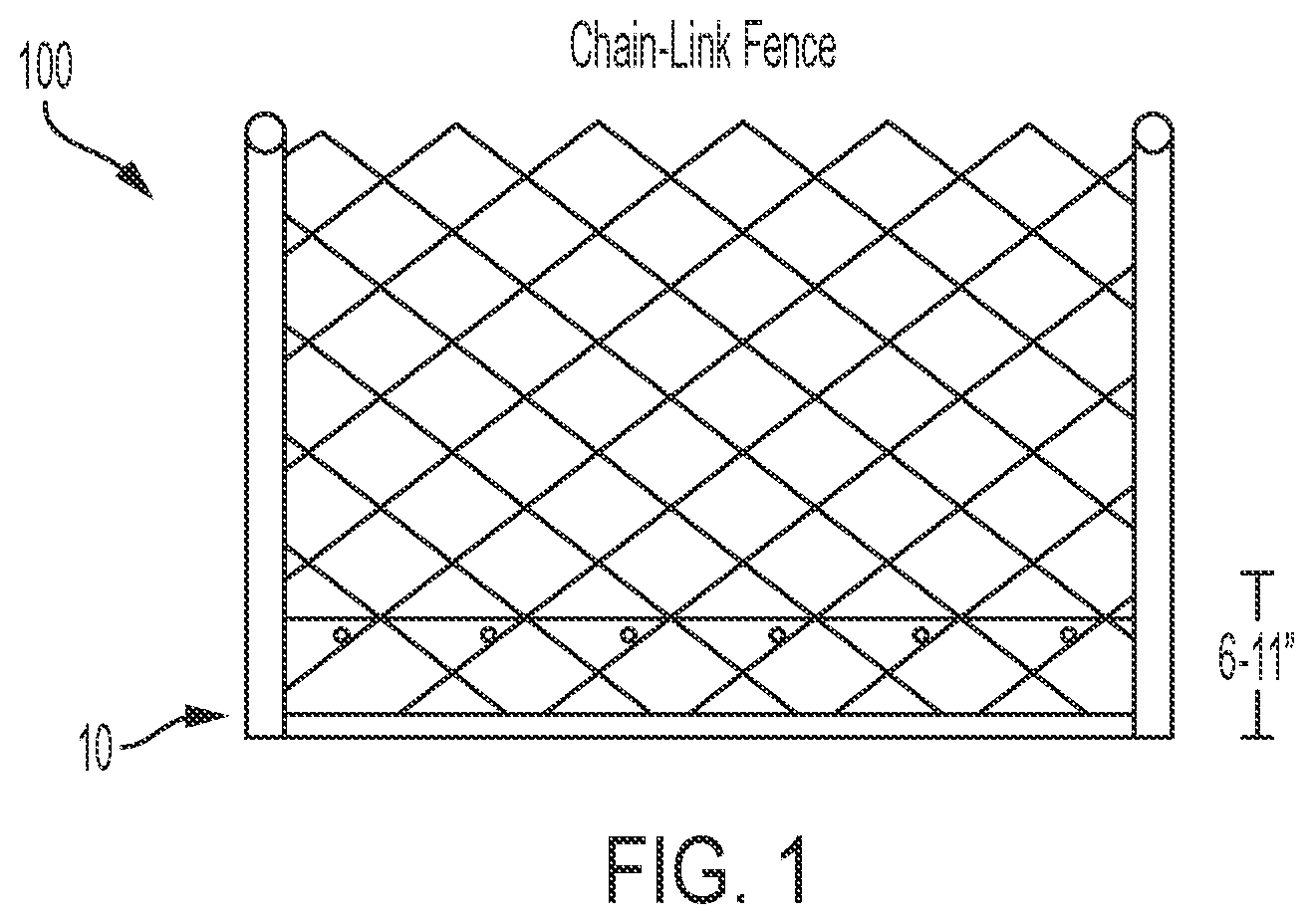 Patent US12326007 — Grass guard for fencing — Figure 1
