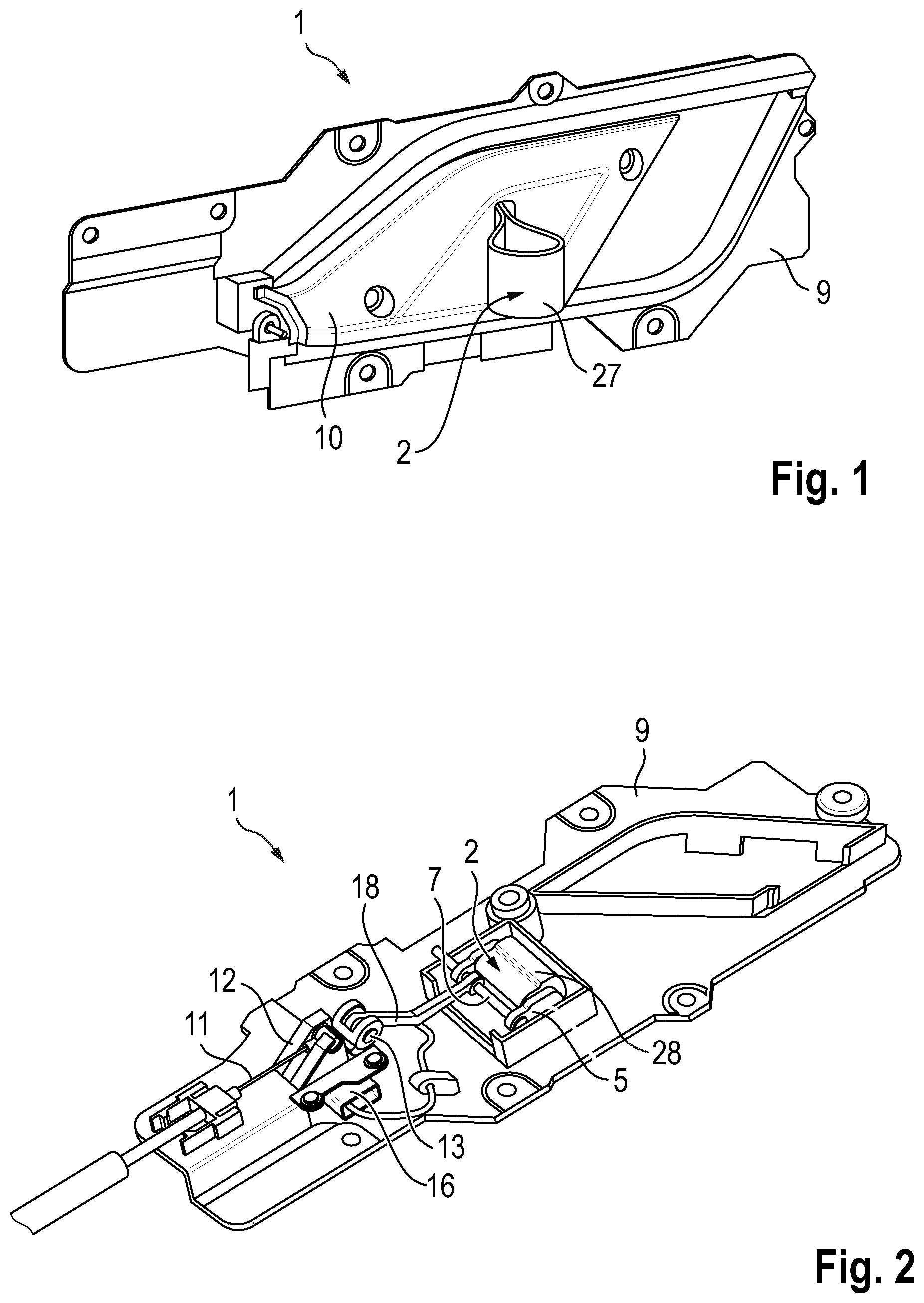 Patent US12326018 — Device for unlocking a vehicle door — Figure 1