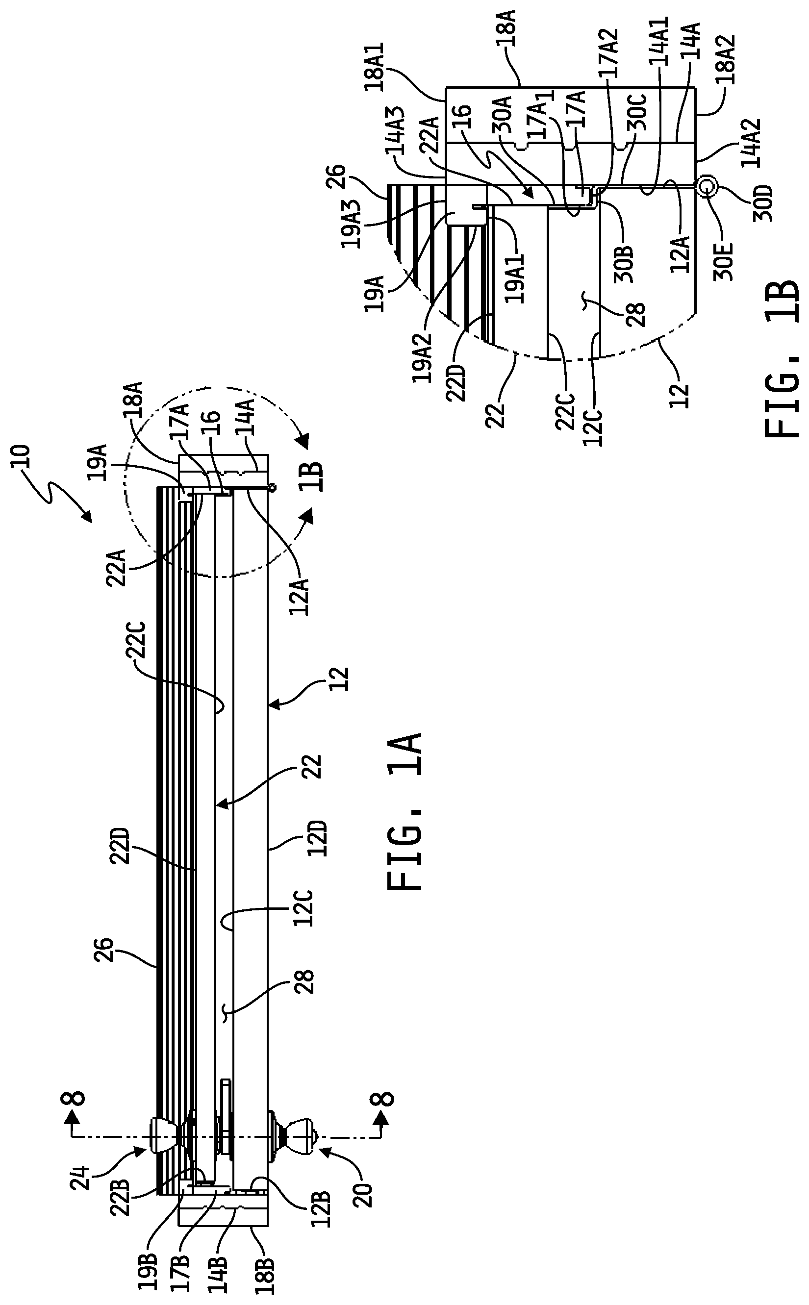 Patent US12326022 Figure 1 – Door assembly for selectively interlocking opposing doors