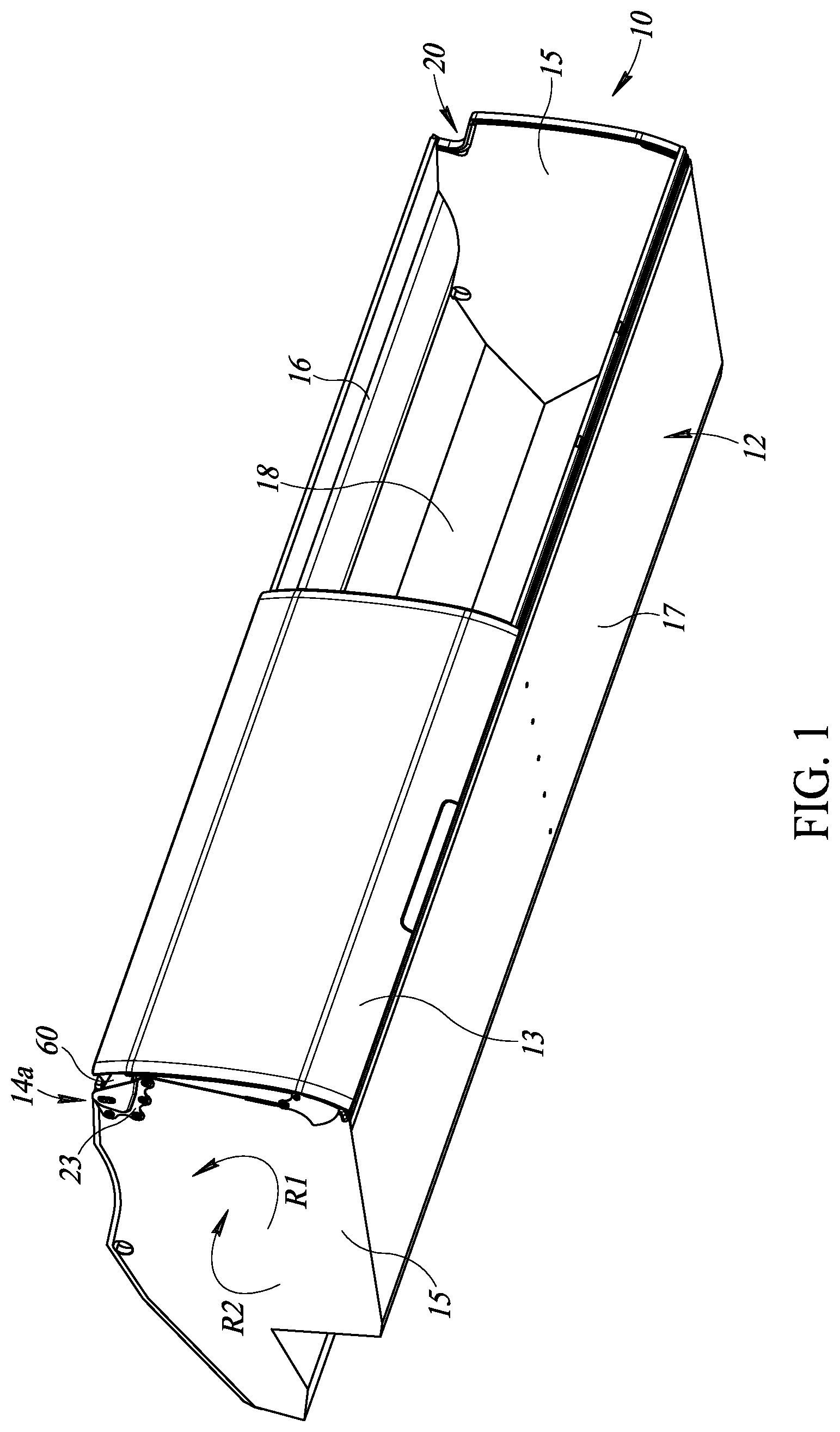 Patent US12326025 — Integrated stowage bin assembly — Figure 1