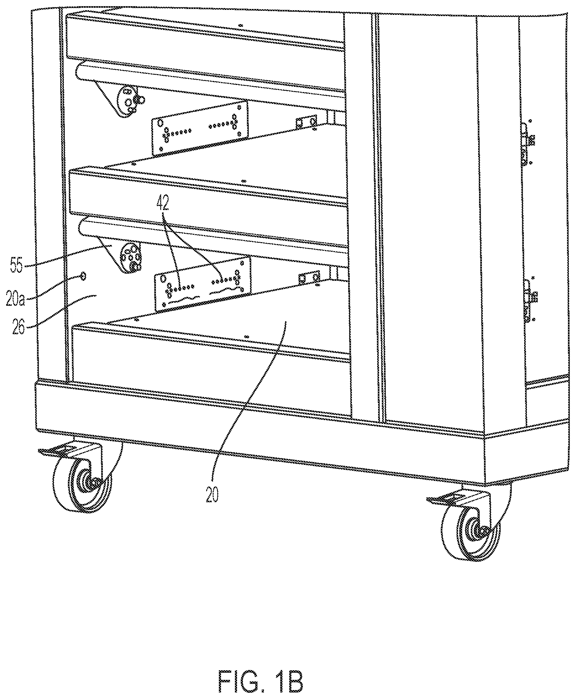 Patent US12326029 Figure 3 – Door movement system for cabinet