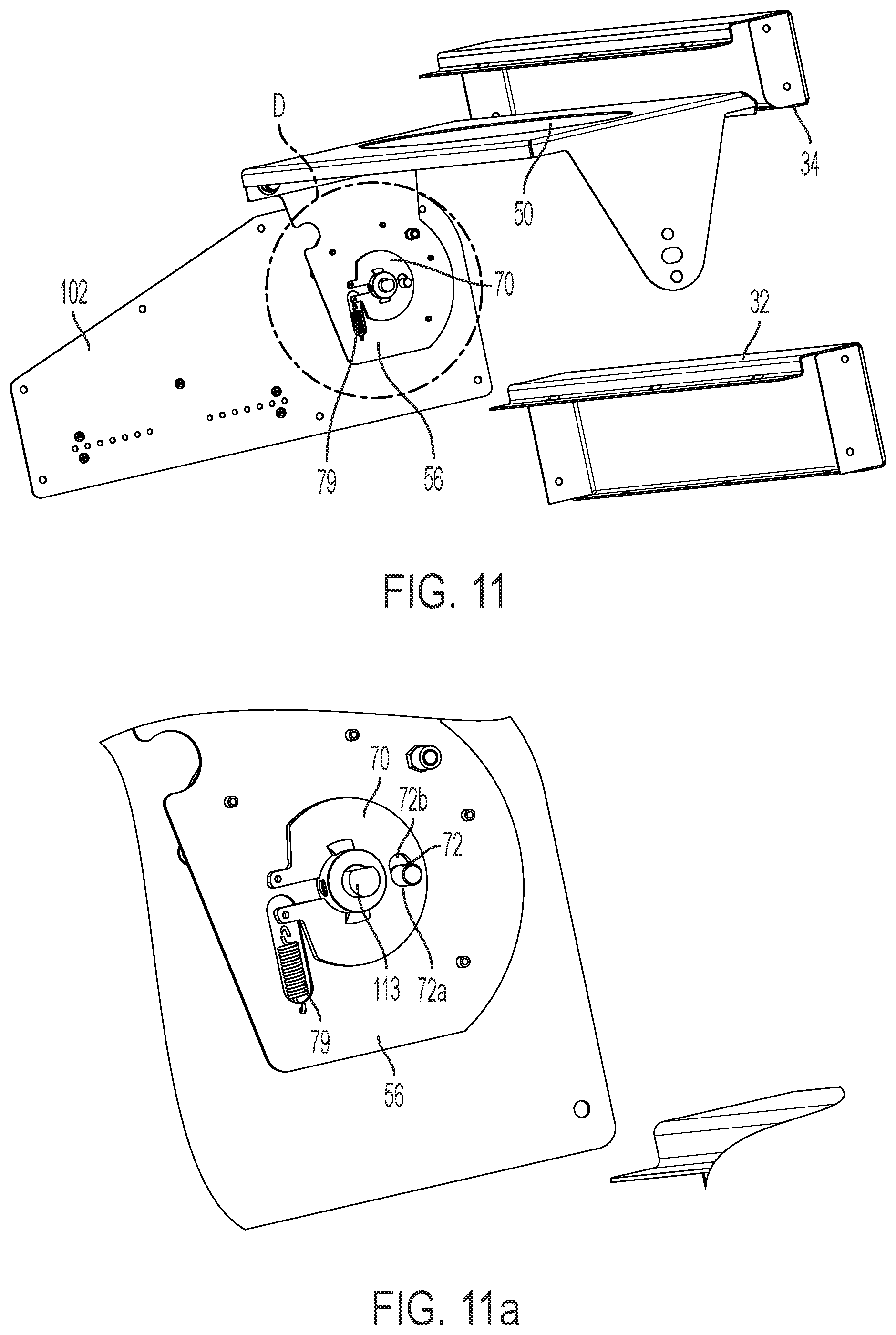 Patent US12326029 Figure 13 – Door movement system for cabinet