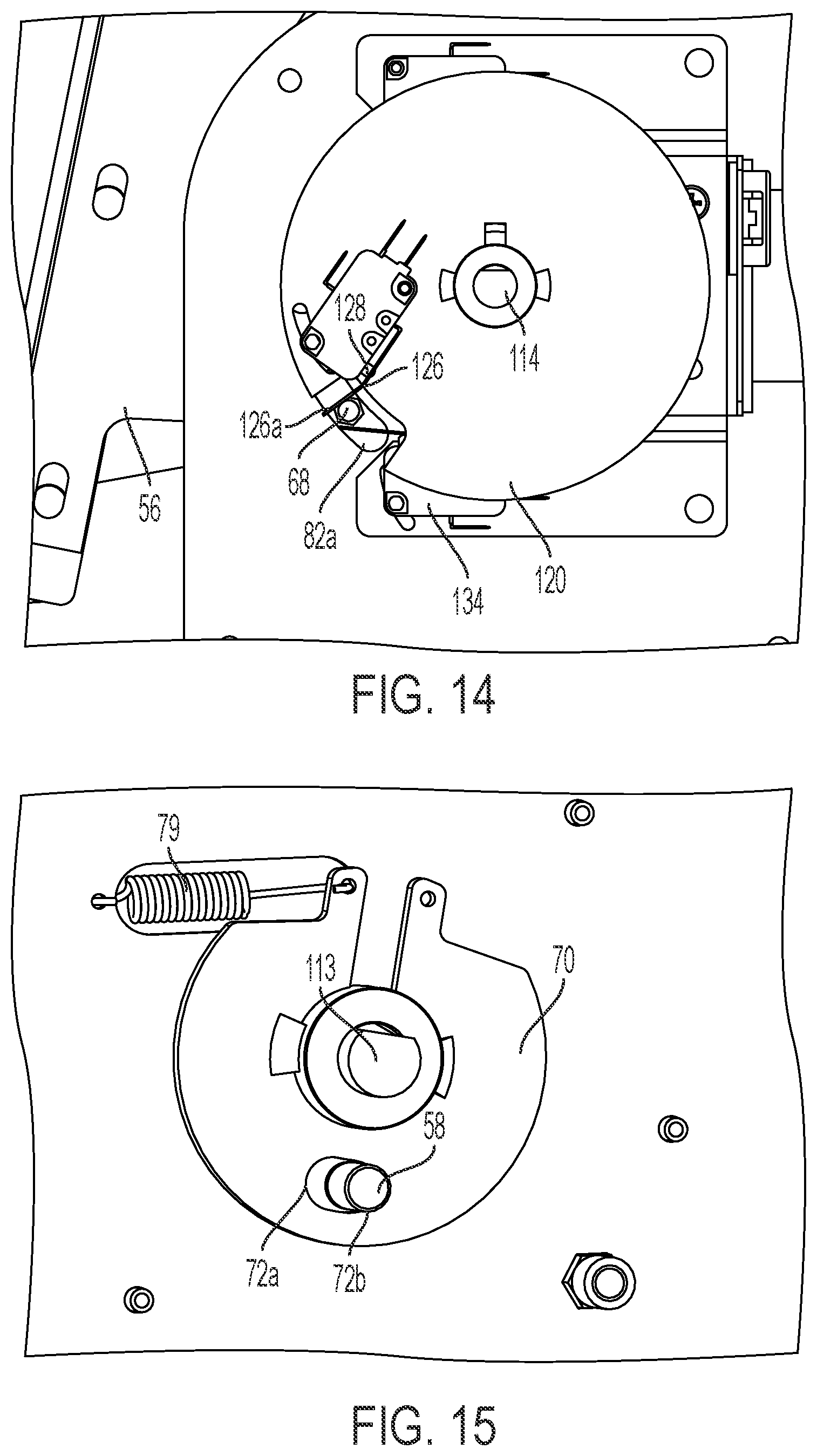 Patent US12326029 Figure 16 – Door movement system for cabinet