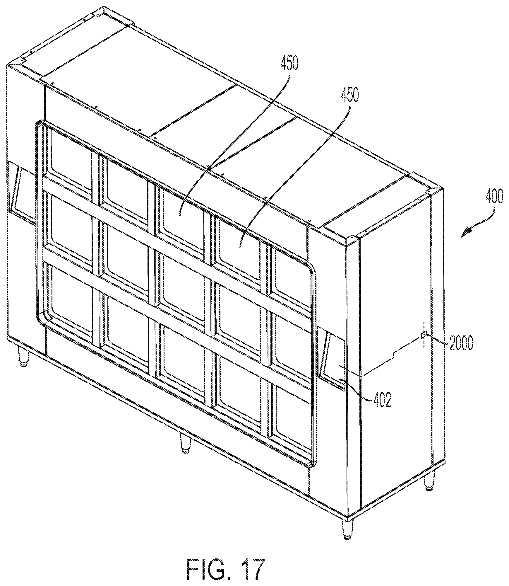 Patent US12326029 Figure 18 – Door movement system for cabinet