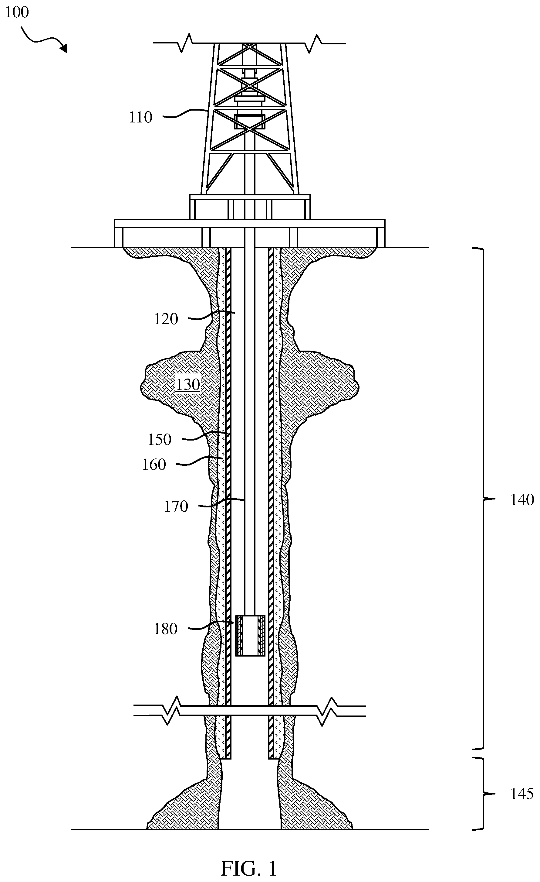Patent US12326059 — Method for placing non-reactive colloid particles to stop gas migration in expandable metal applications — Figure 1