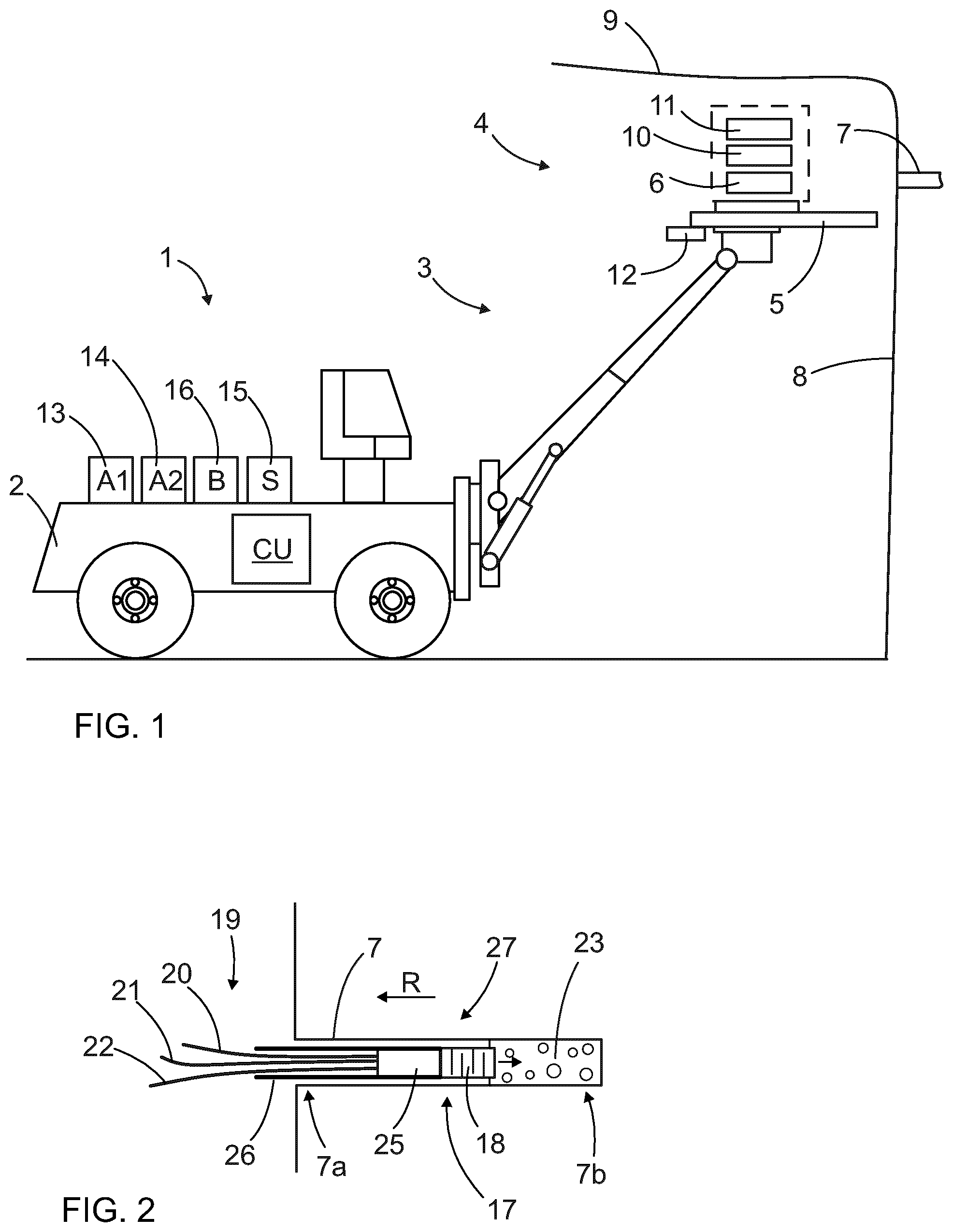 Patent US12326086 — Apparatus for resin injection, mining machine and method — Figure 1