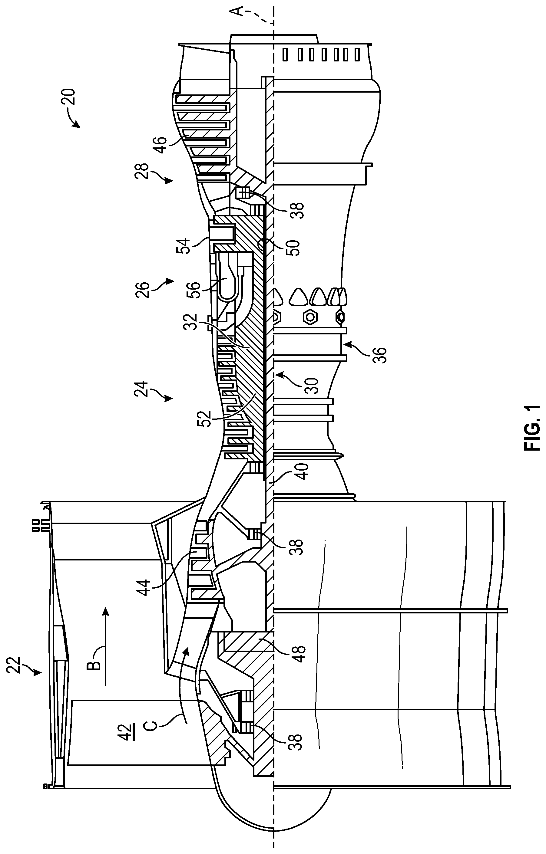 Patent US12326111 Figure 1 – Hybrid-electric single engine descent failure management