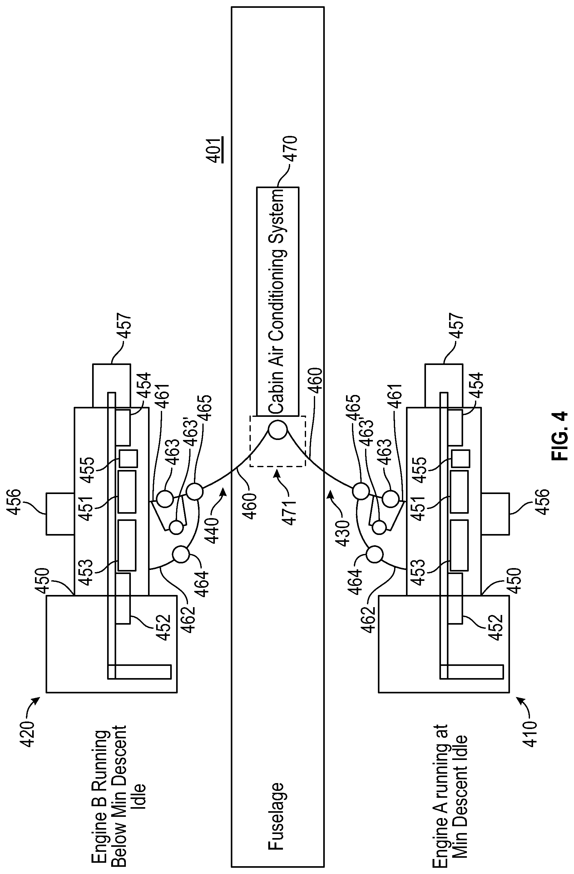 Patent US12326111 Figure 4 – Hybrid-electric single engine descent failure management