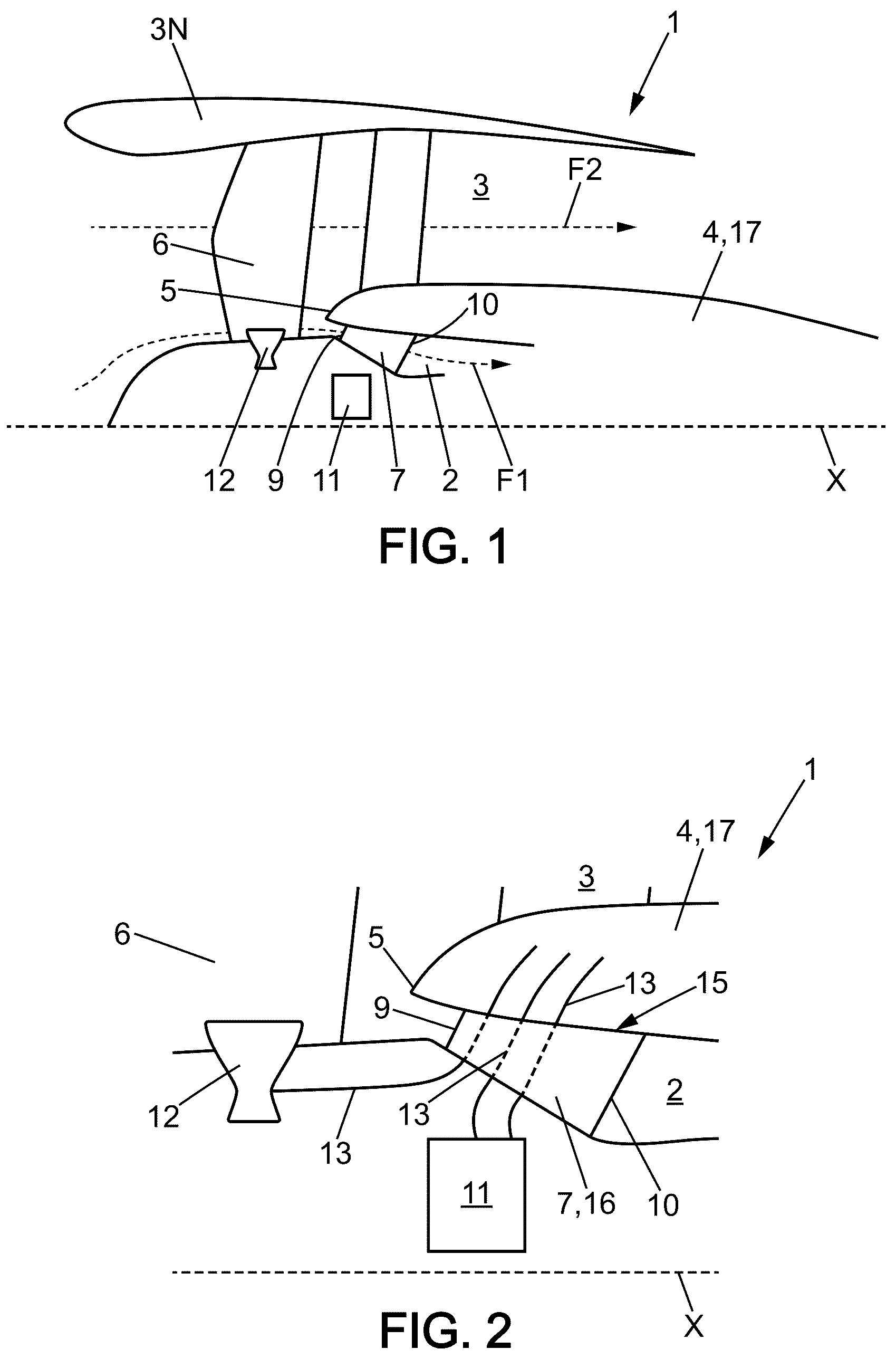 Patent US12326117 — Turbine engine for an aircraft — Figure 1