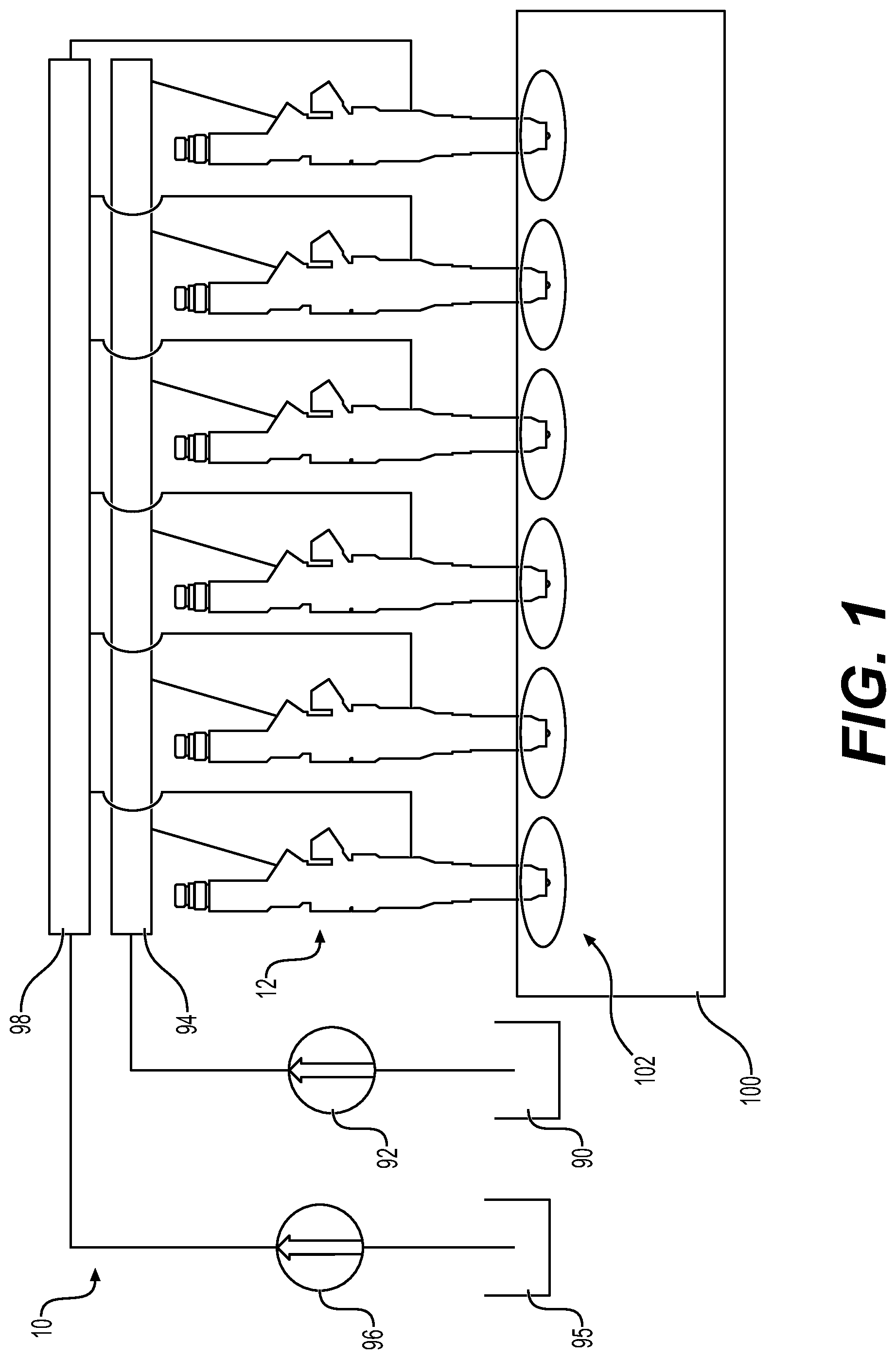 Patent US12326127 — Multi-fuel injector with fuel mixing — Figure 1