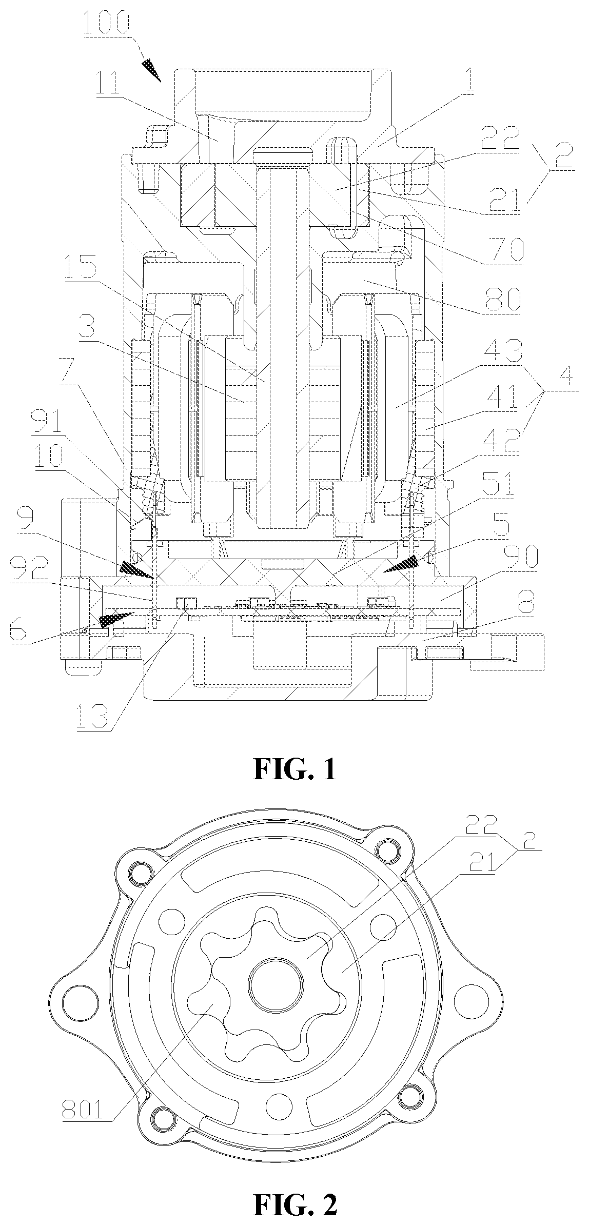 Patent US12326147 — Electric oil pump — Figure 1