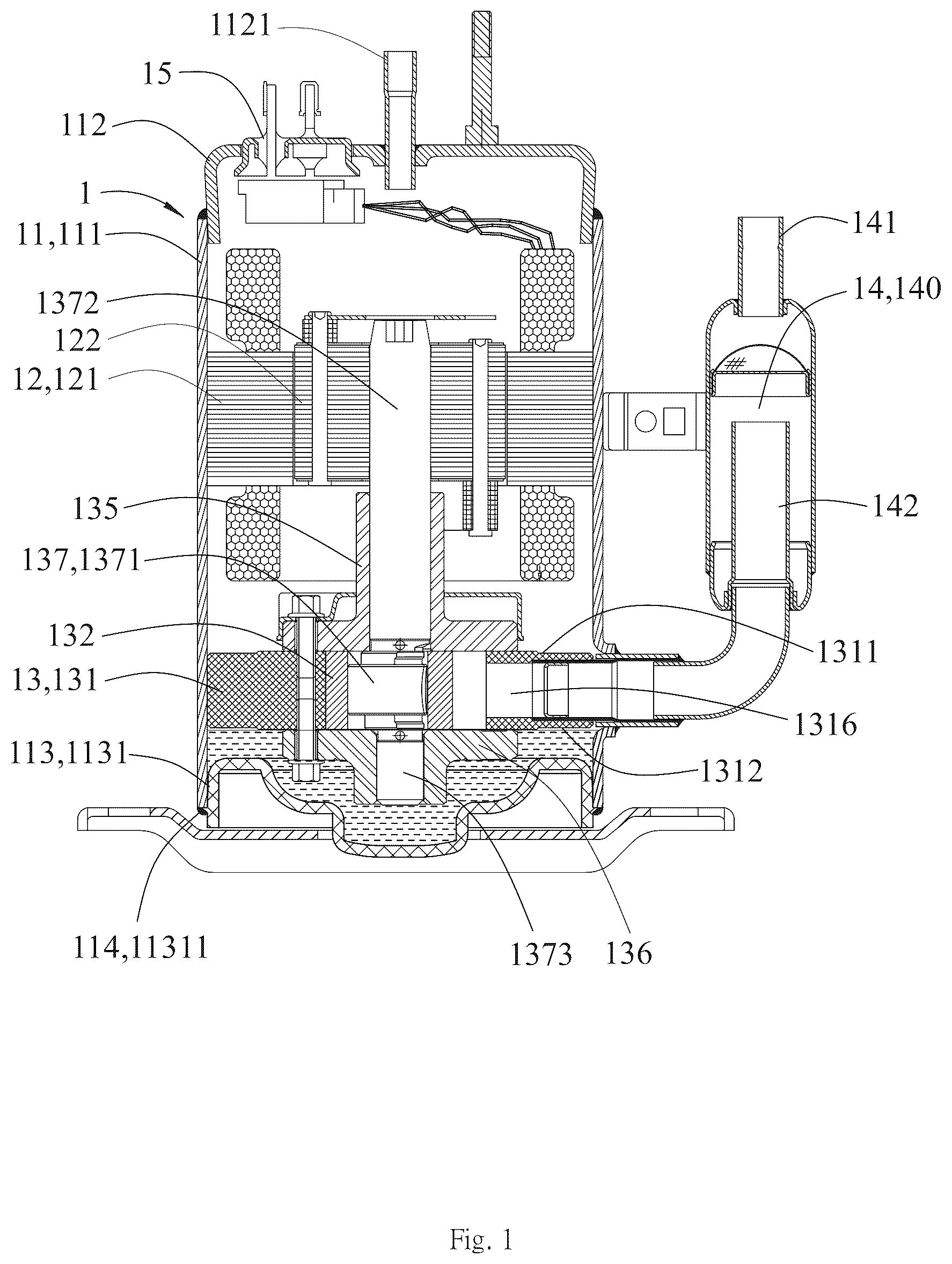 Patent US12326148 — Rotary compressor — Figure 1