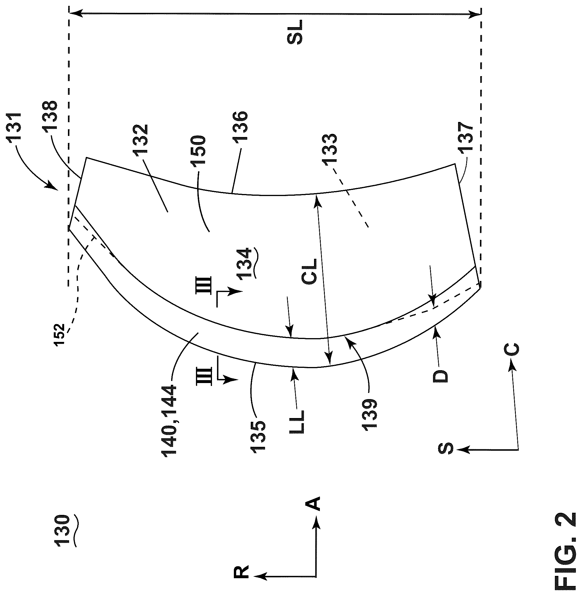 Patent US12326154 Figure 2 – Turbine engine with composite airfoils
