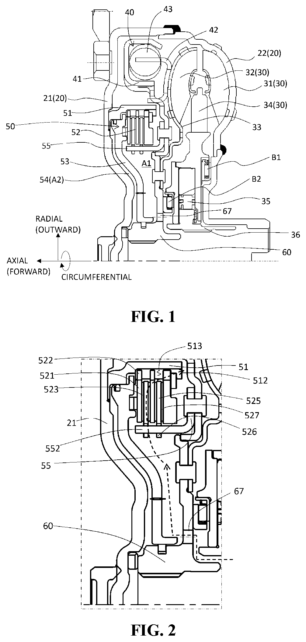 Patent US12326183 — Lock-up clutch having radial cooling channel and torque converter using the same — Figure 1
