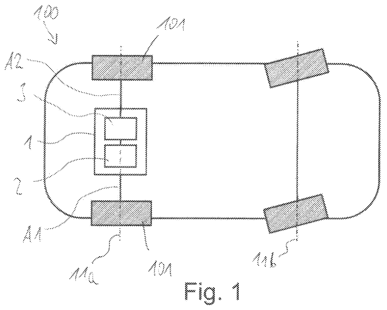 Patent US12326185 — Power train for a motor vehicle — Figure 1