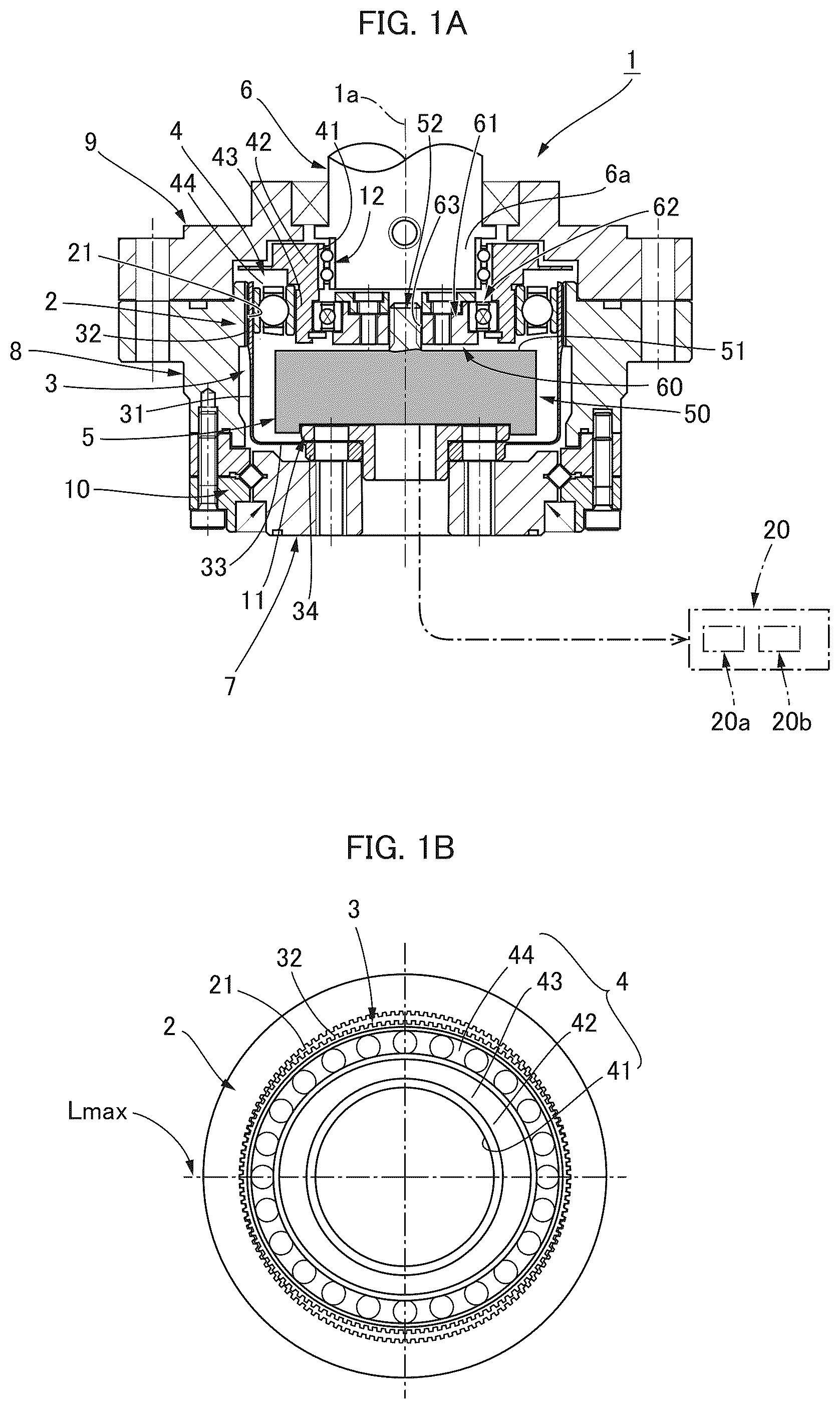 Patent US12326186 — Strain wave gearing and actuator — Figure 1