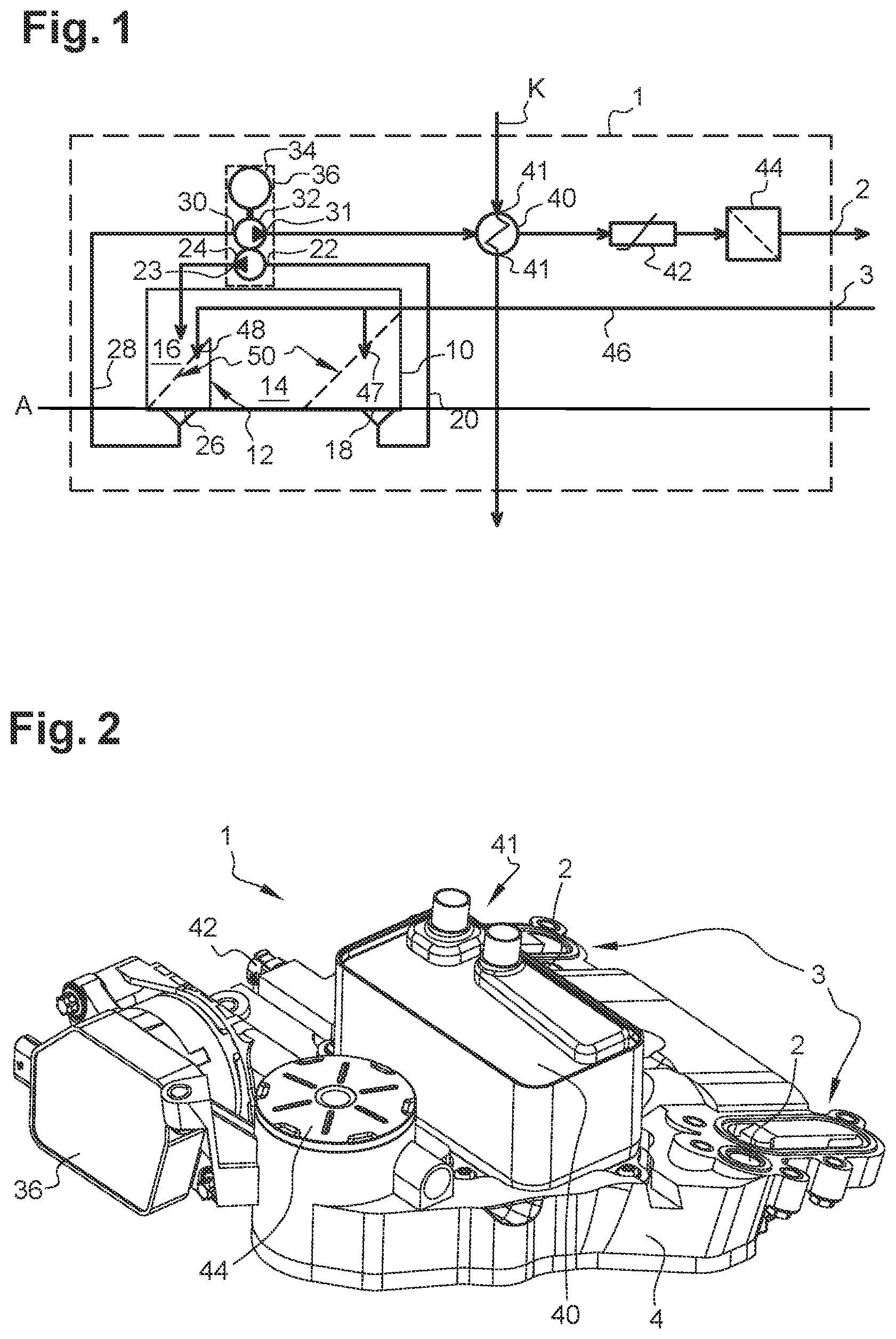 Patent US12326189 — Oil supply system for a machine, in particular a power unit of a motor vehicle, and power unit for a motor vehicle with such an oil supply system — Figure 1