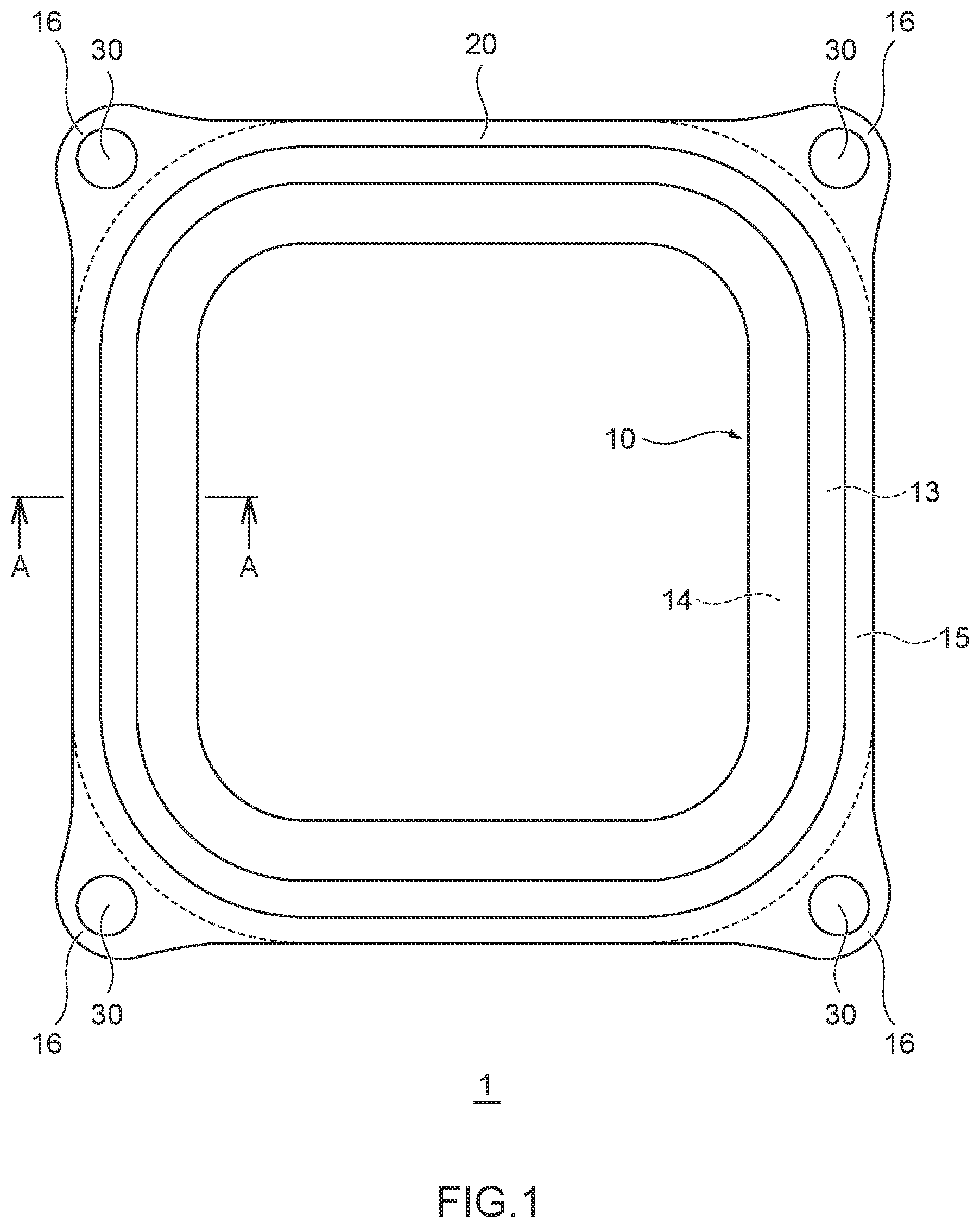 Patent US12326192 — Gasket — Figure 1