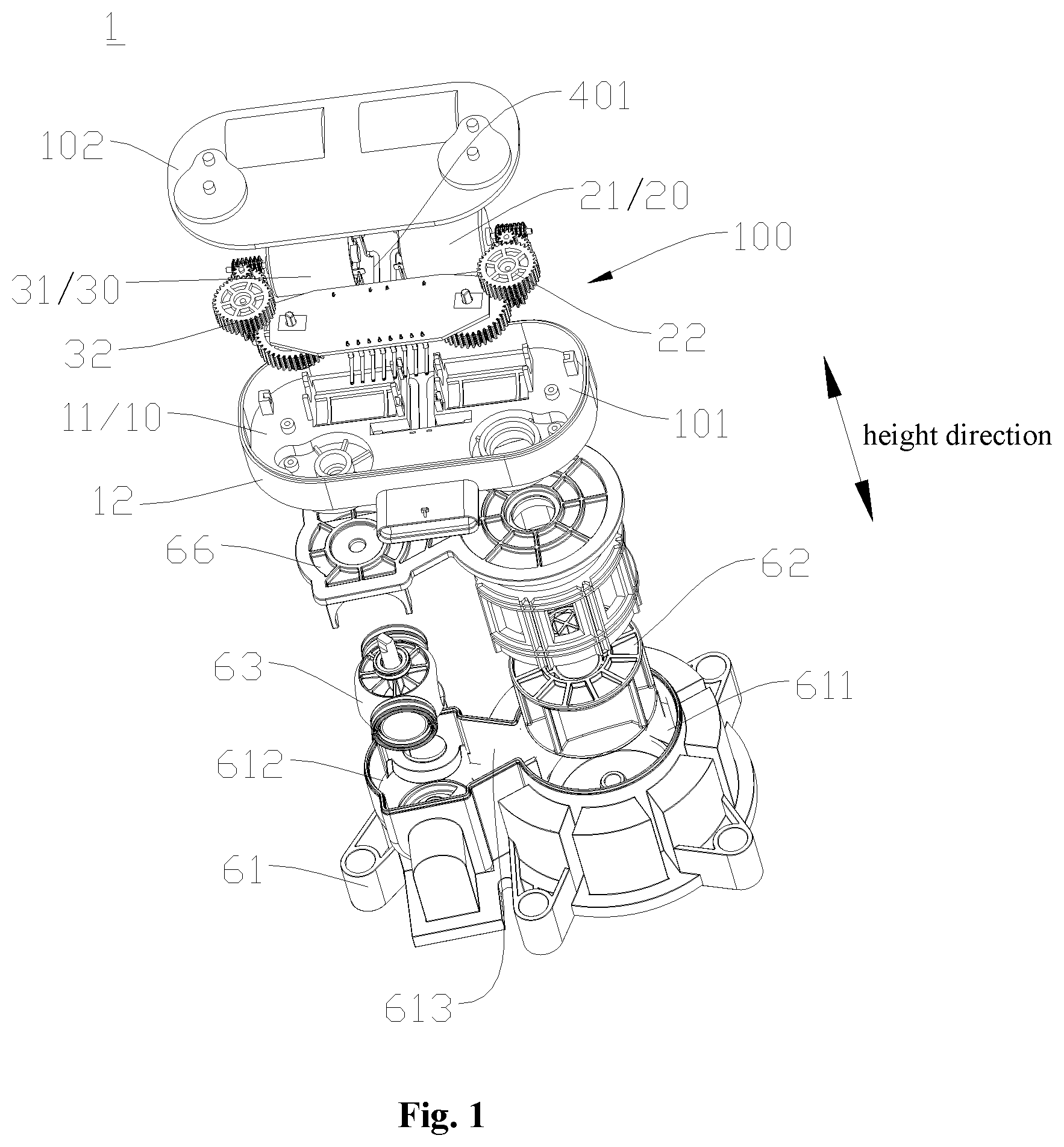 Patent US12326196 — Driving device and control valve — Figure 1