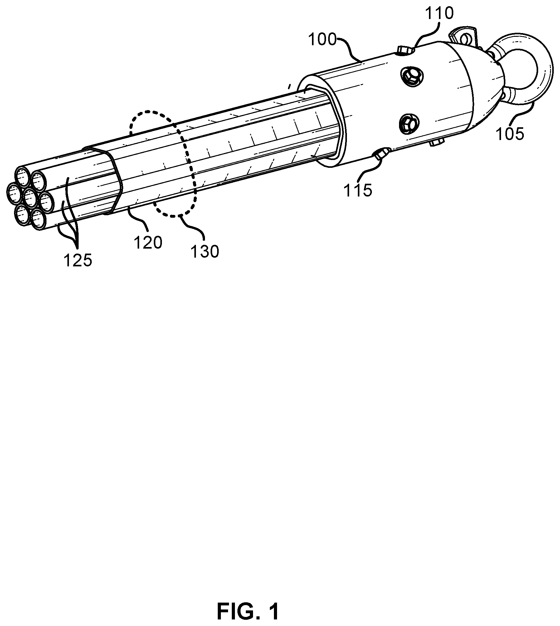 Patent US12326201 Figure 1 – Methods and systems for pulling bundles of conduits