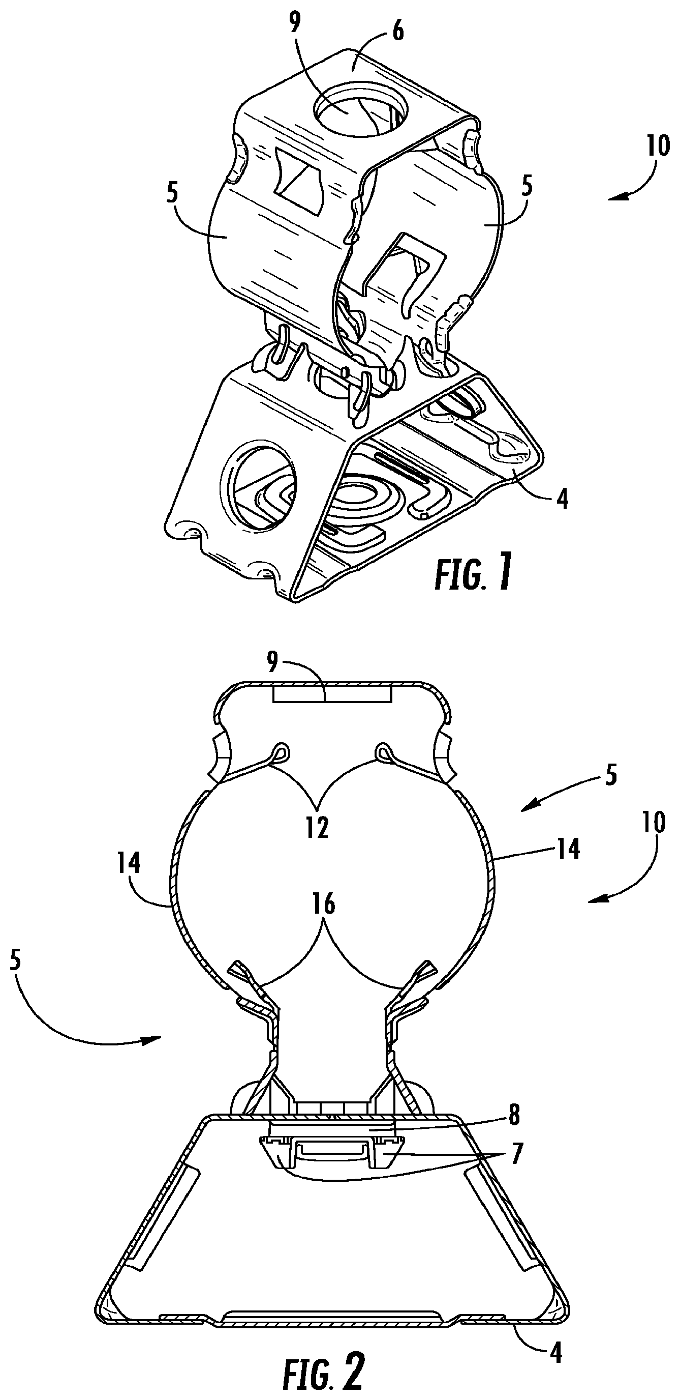 Patent US12326207 Figure 1 – Cable hanger with tying section and stabilizing members