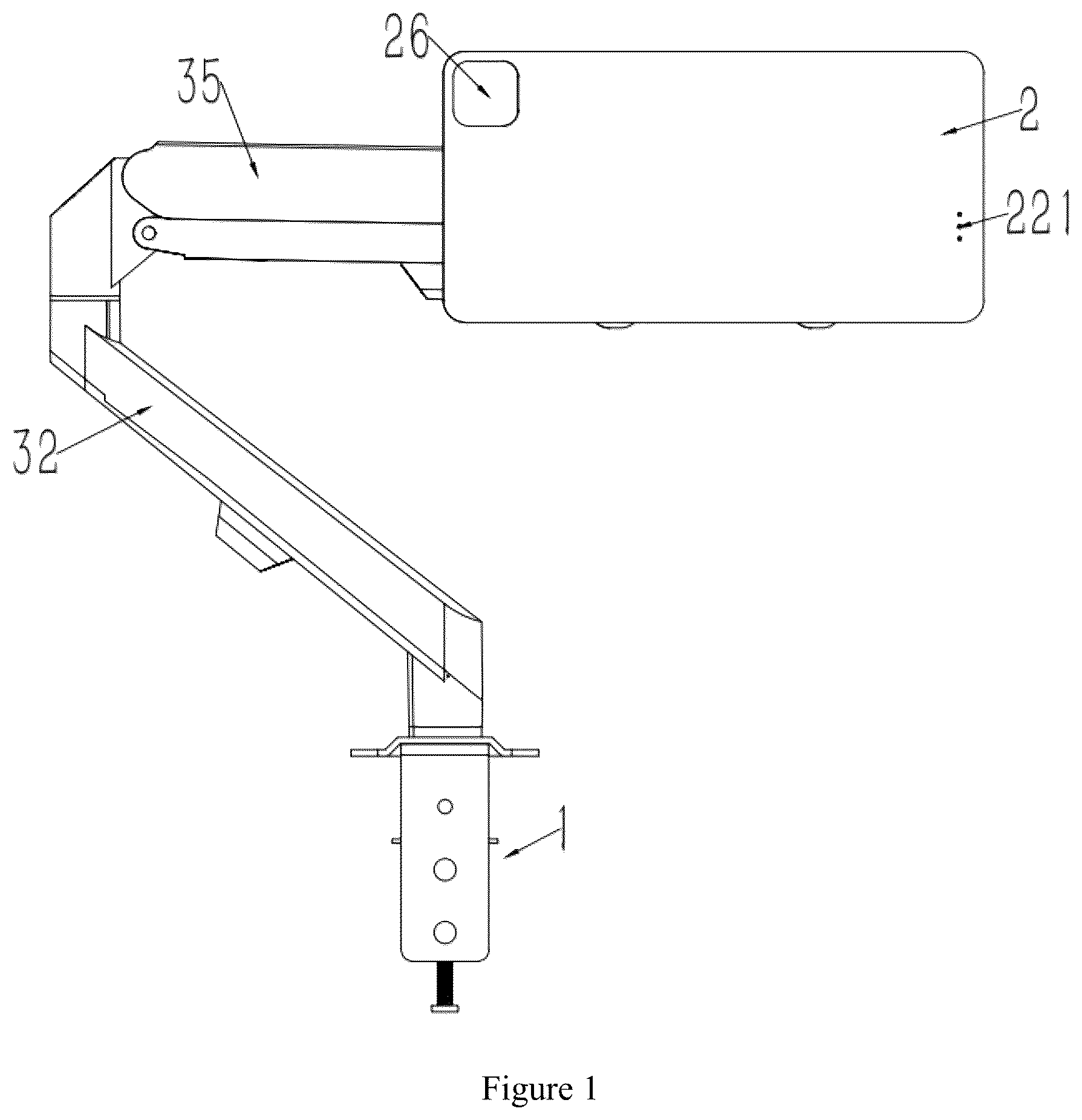 Patent US12326215 — Tablet stand — Figure 1