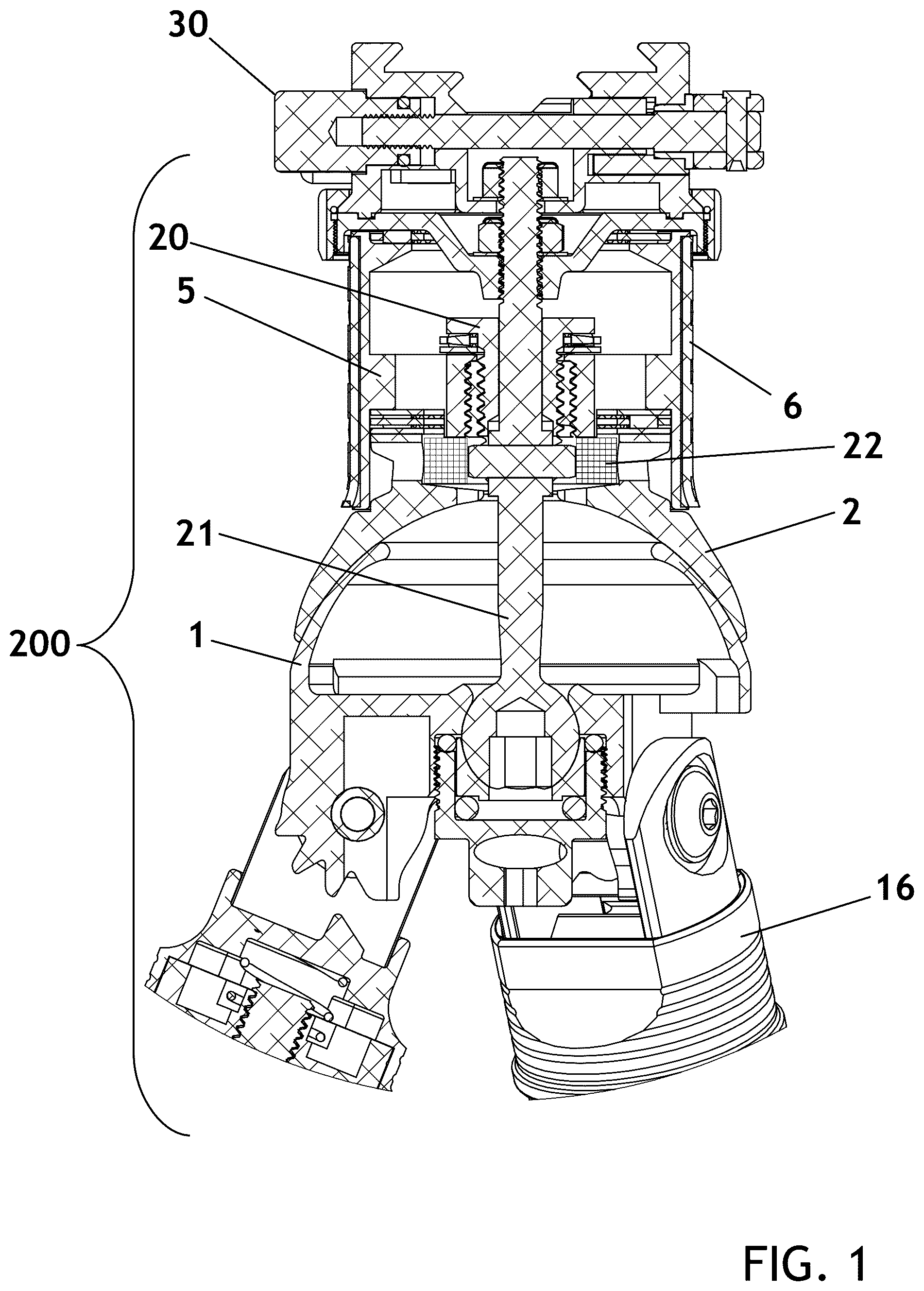 Patent US12326216 Figure 1 – Dome-top tripod system