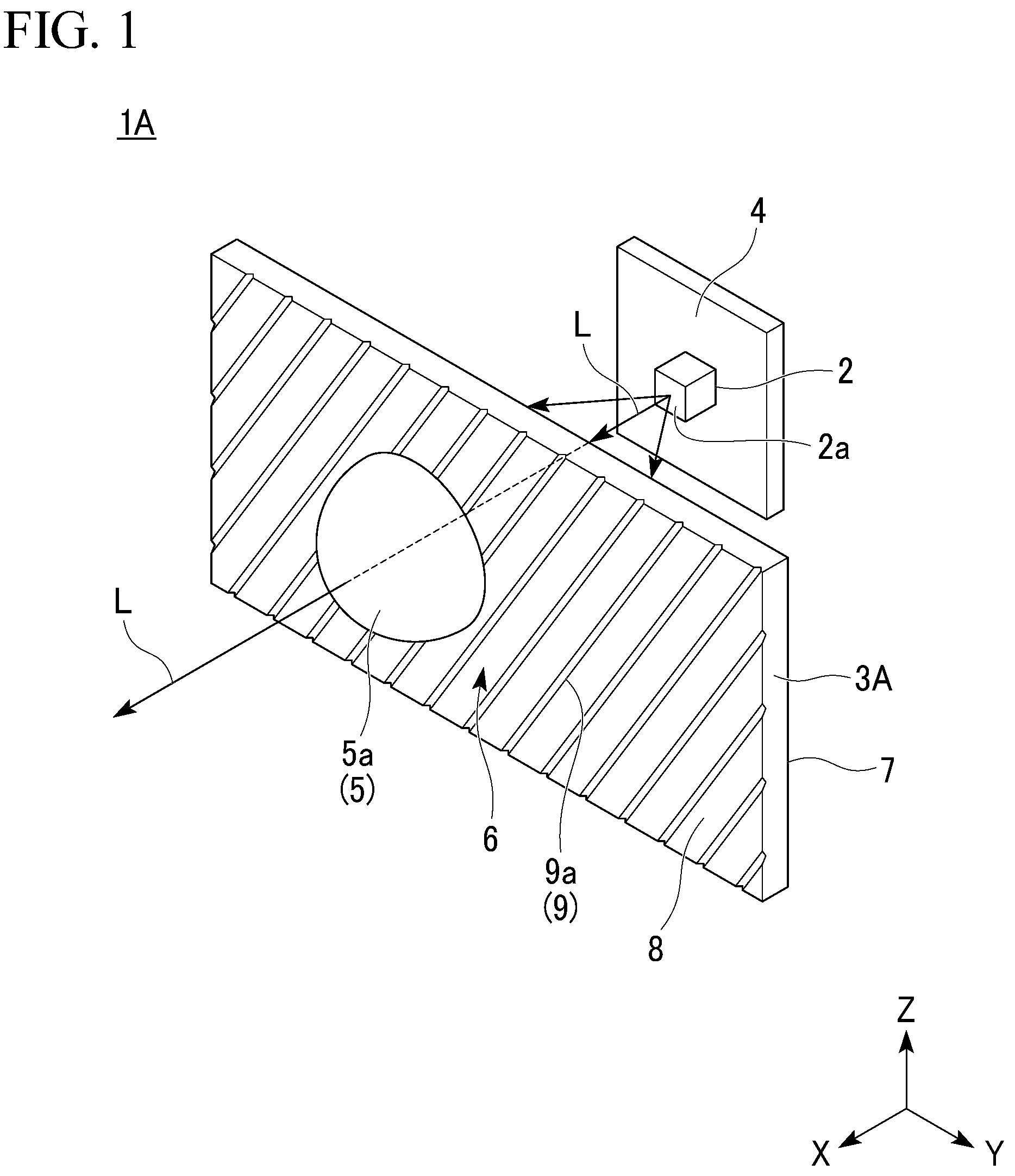 Patent US12326228 — Light-emitting unit and vehicular lamp — Figure 1