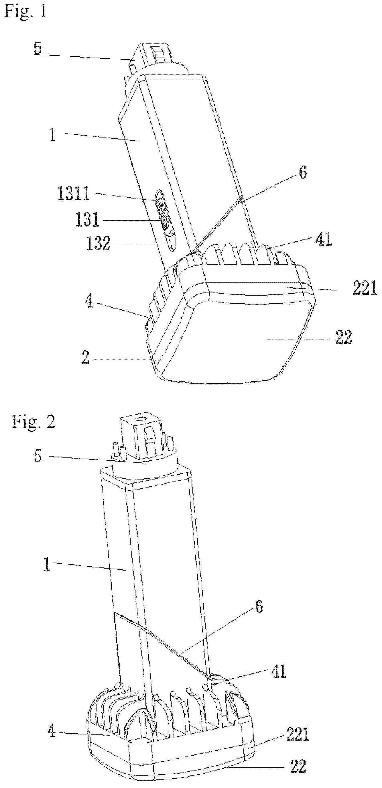 Patent US12326243 Figure 1 – LED lamp with rotating member