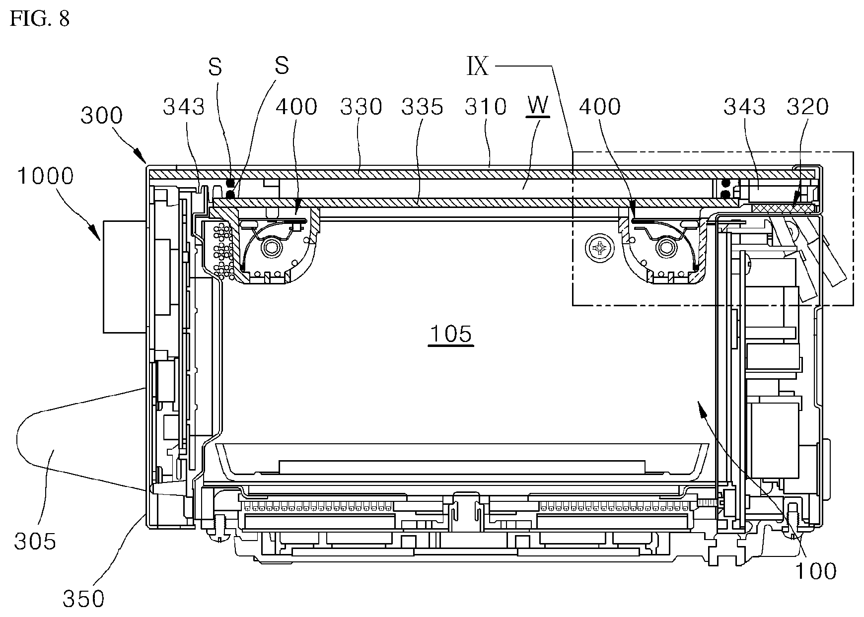 Patent US12326262 Figure 8 – Cooking appliance