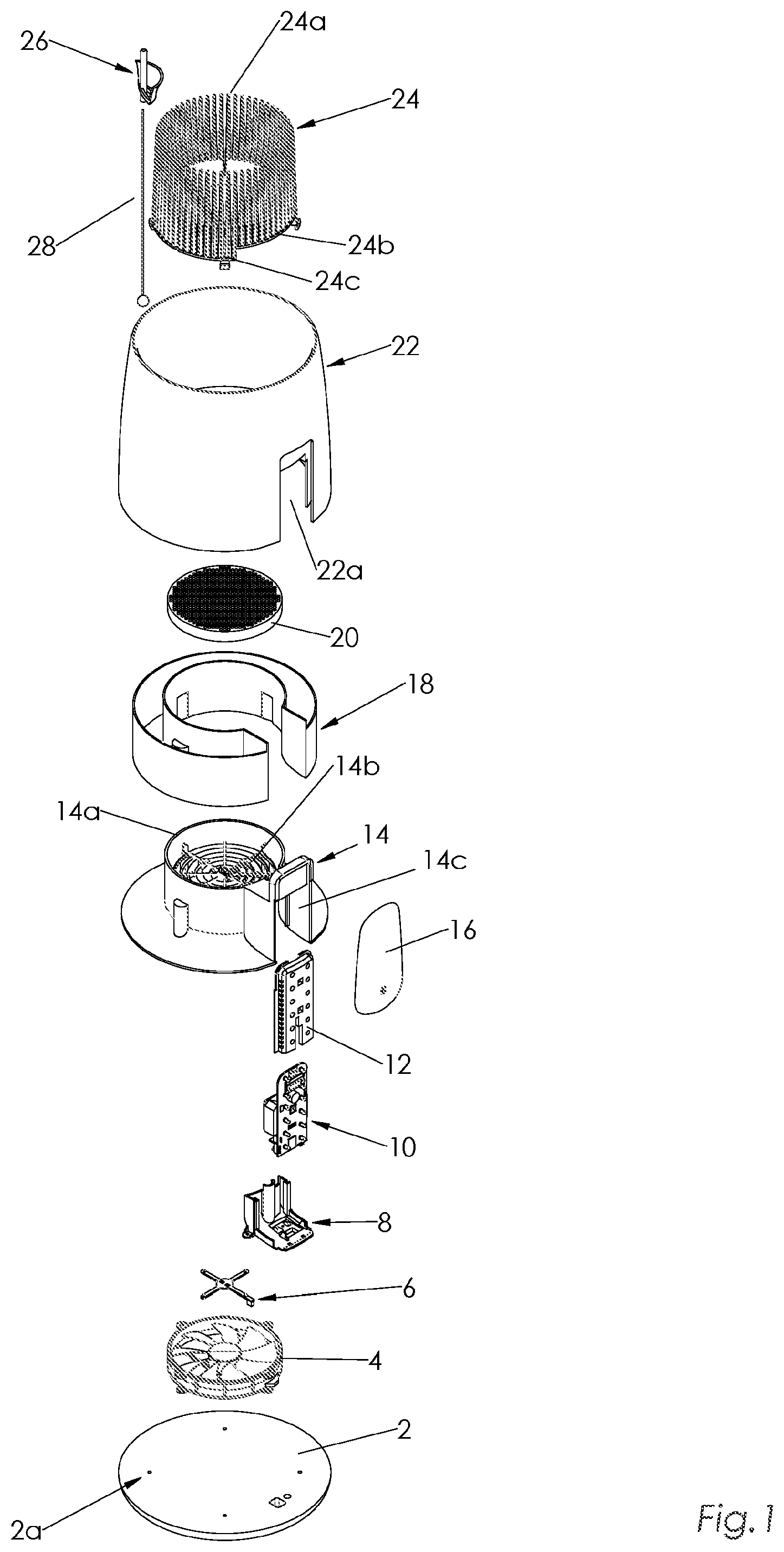 Patent US12326276 — Air purifier — Figure 1