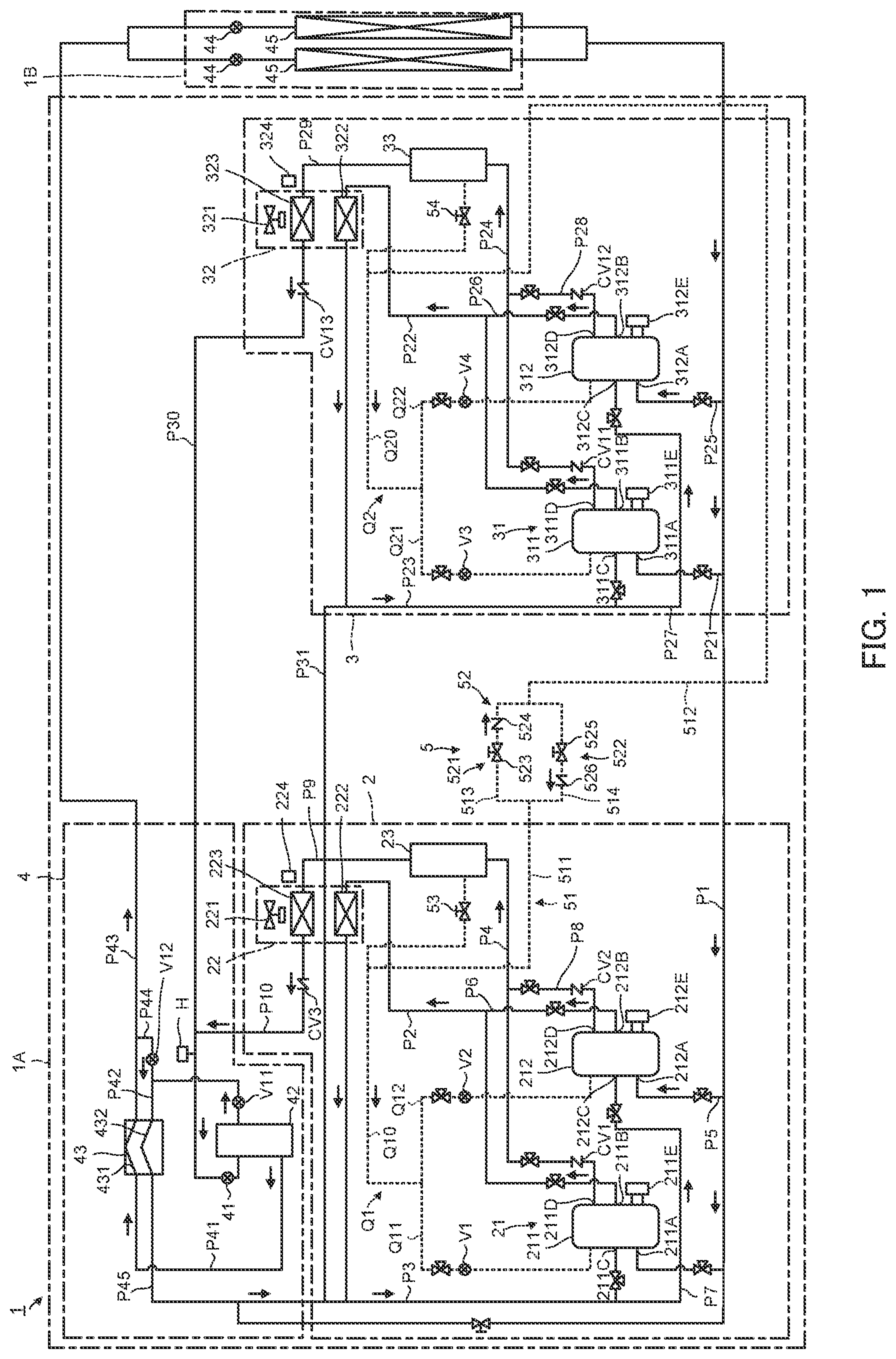Patent US12326280 Figure 1 – Refrigeration apparatus