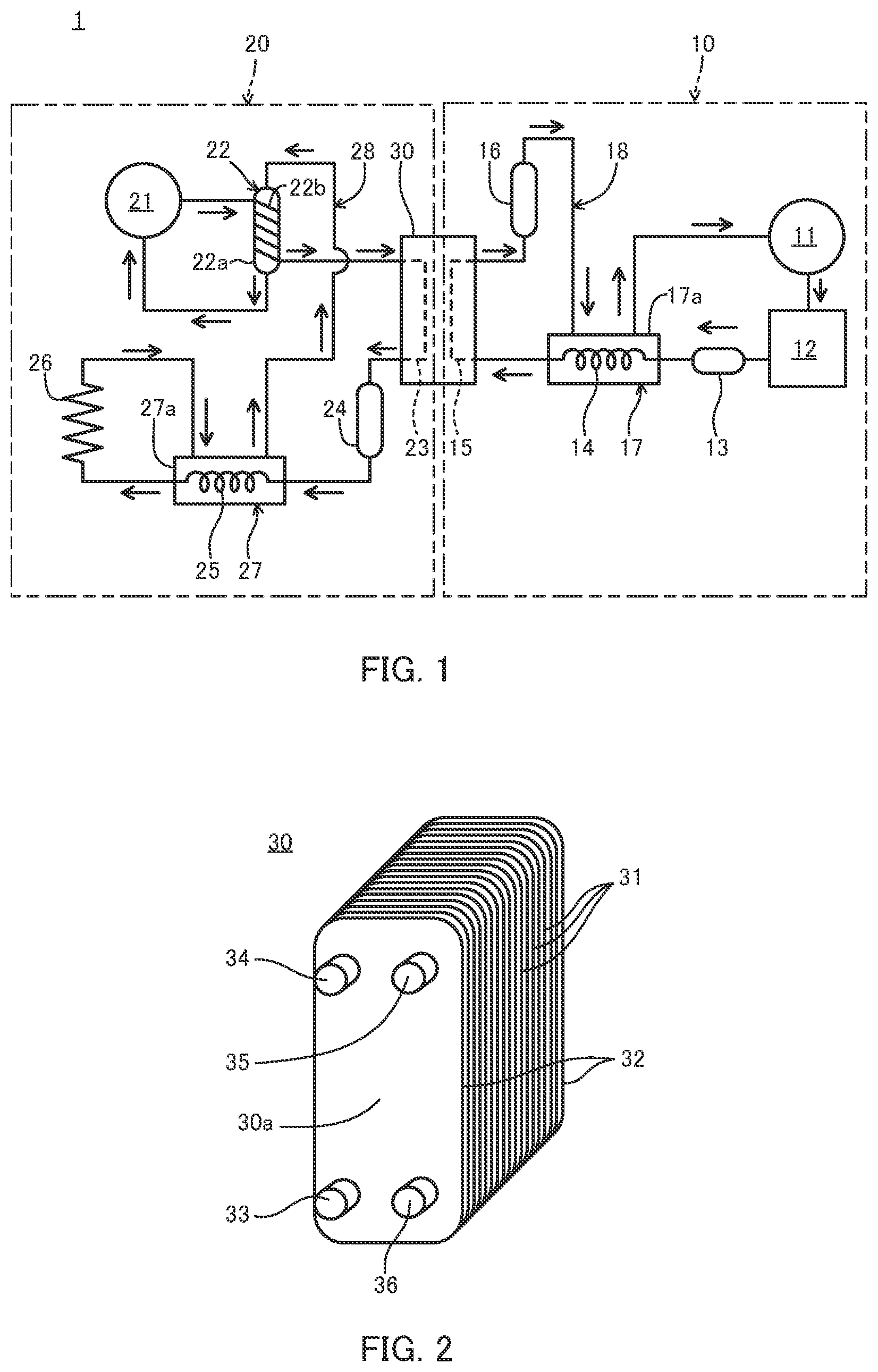 Patent US12326285 — Binary refrigeration apparatus — Figure 1