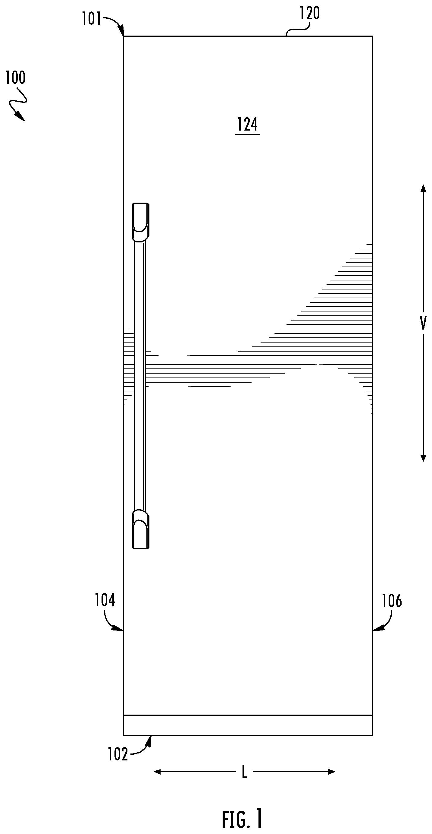 Patent US12326294 — Refrigerator with an assisted door opener — Figure 1