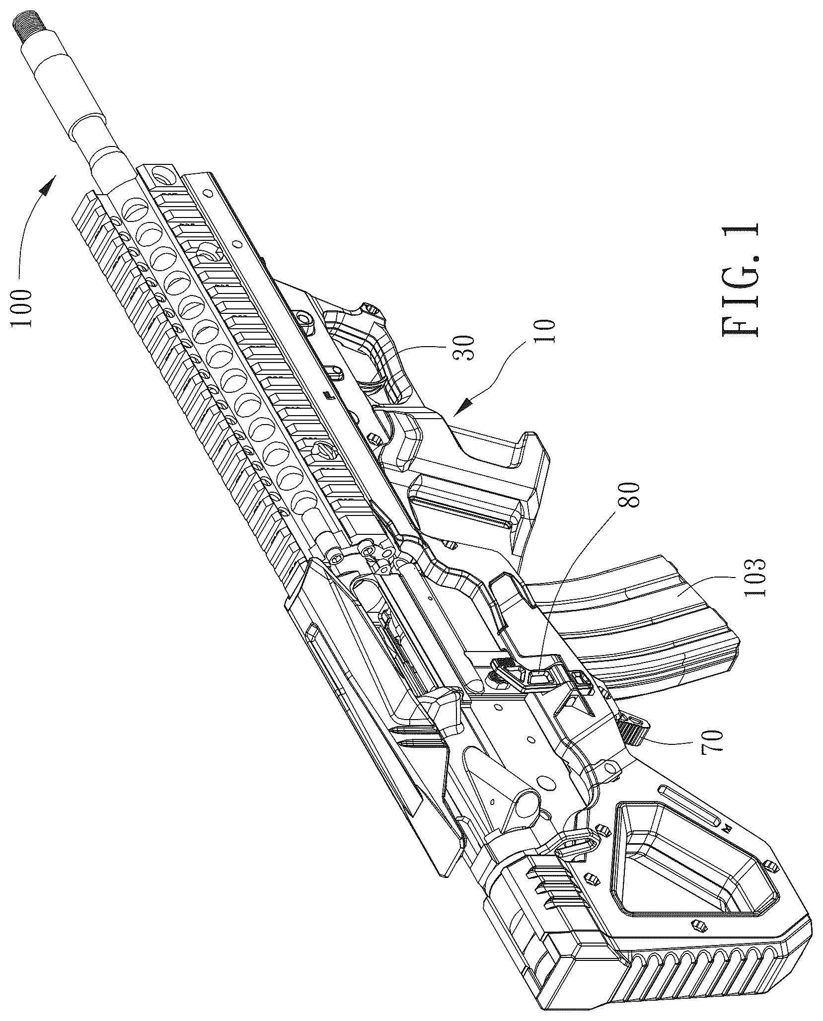 Patent US12326312 — Bullpup conversion kit and gun including the same — Figure 1