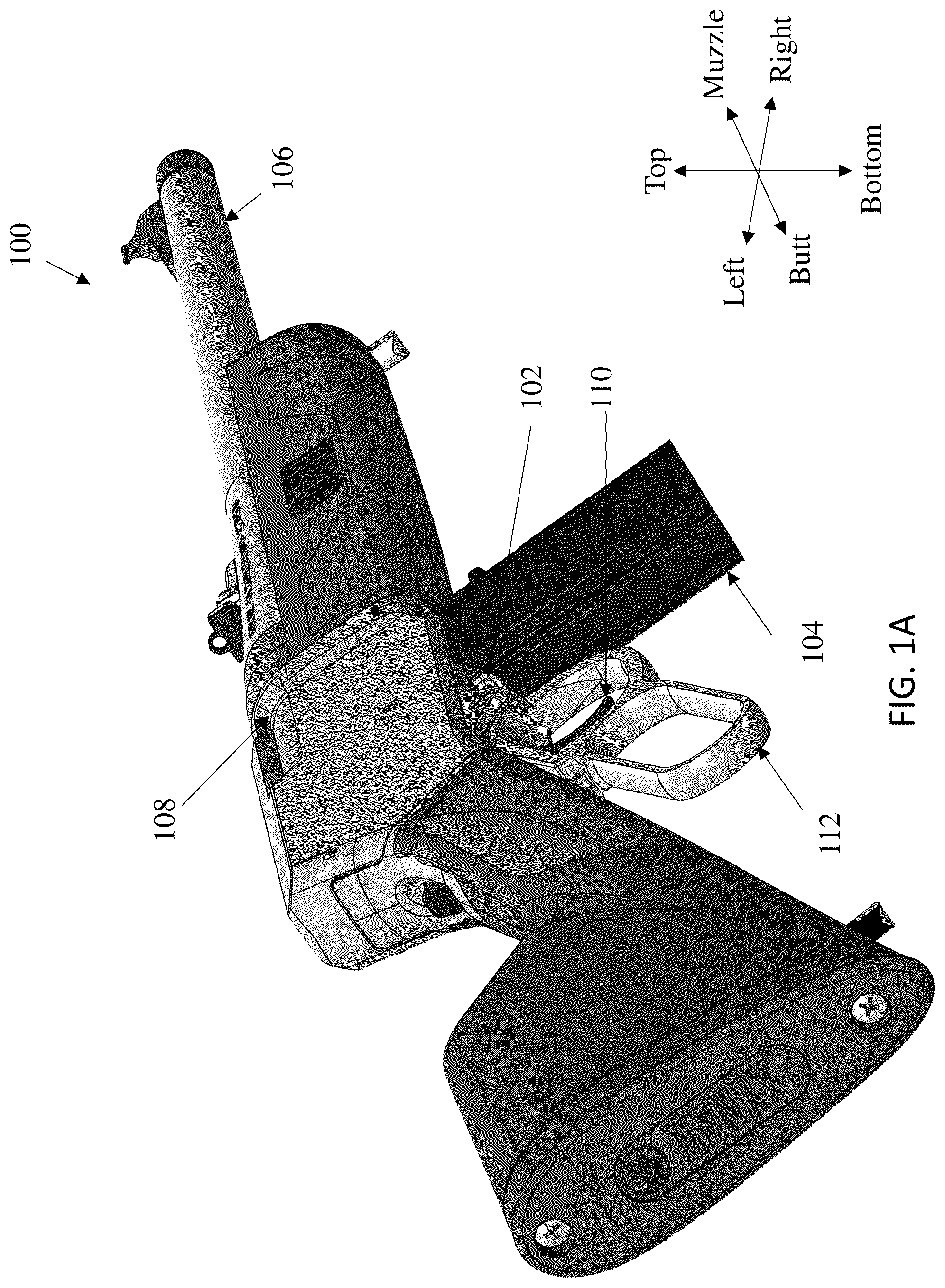 Patent US12326313 Figure 1 – Firearm magazine engagement mechanisms and related techniques