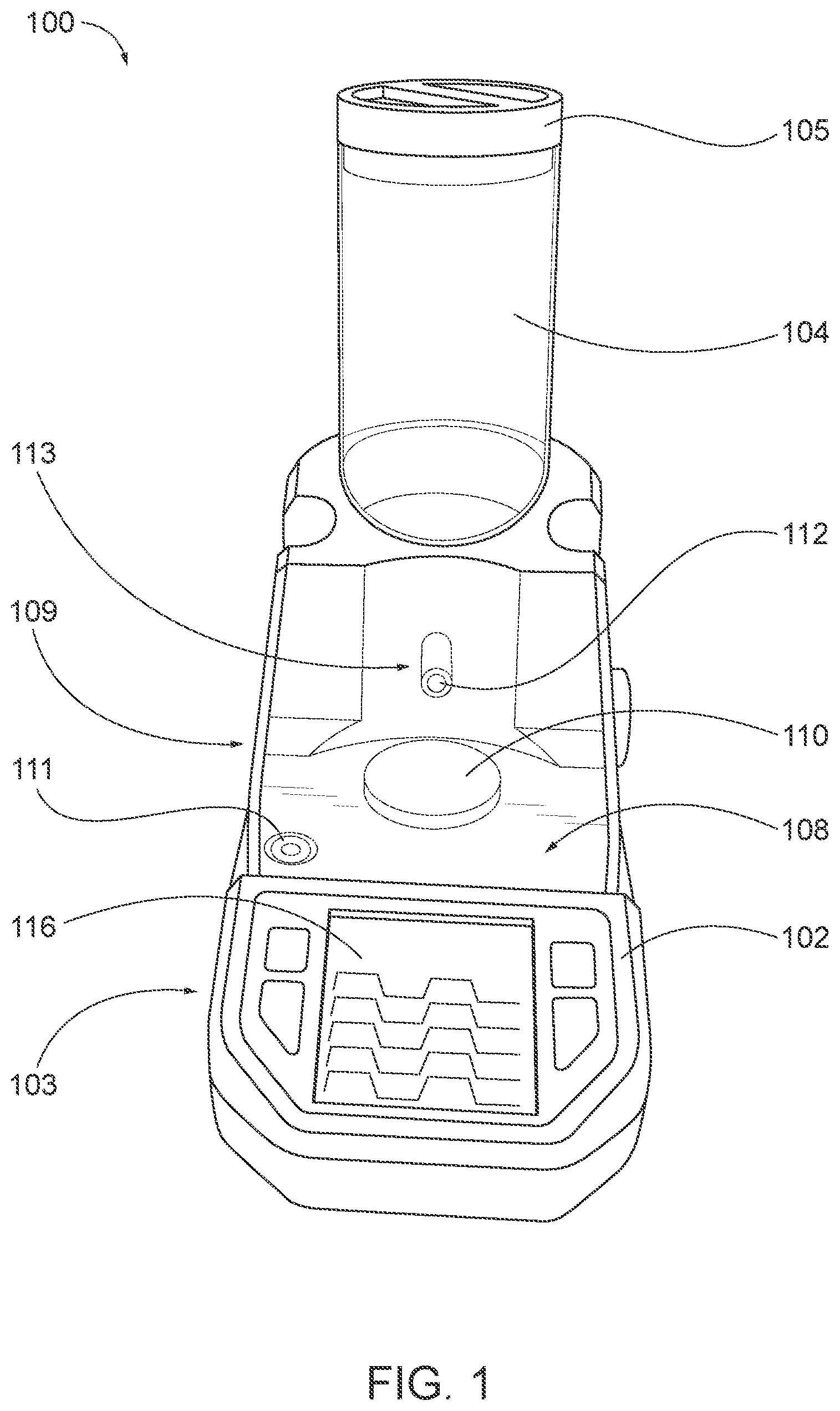 Patent US12326325 Figure 1 – System and method for dispensing powder for ammunition