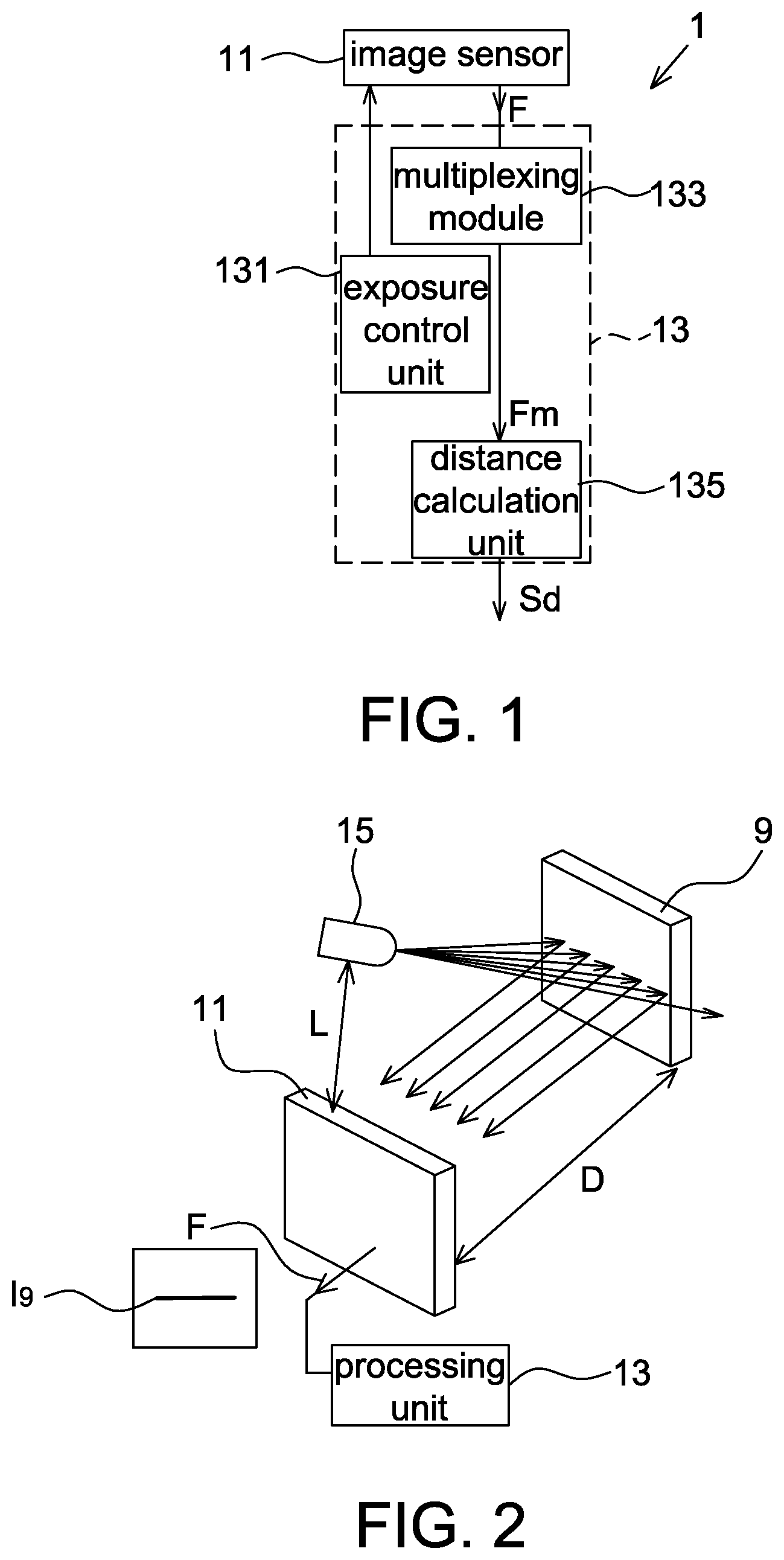 Patent US12326328 — Camera having two exposure modes and imaging system using the same — Figure 1