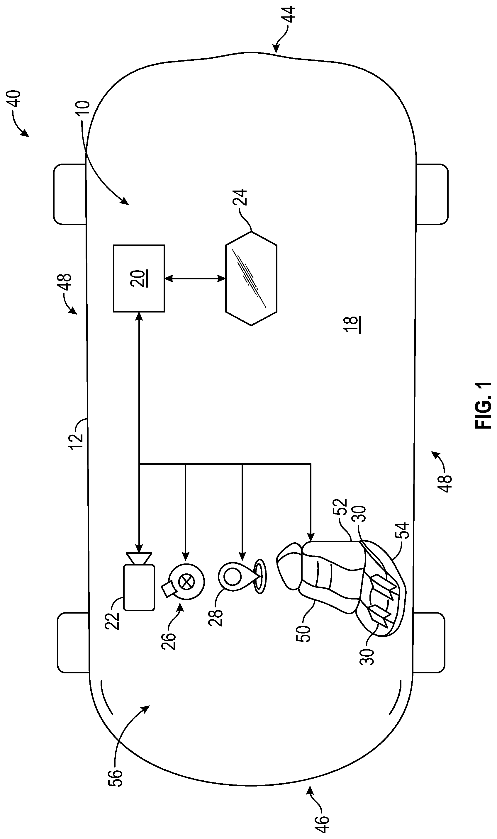 Patent US12326341 Figure 1 – System for providing parking guidance to a vehicle